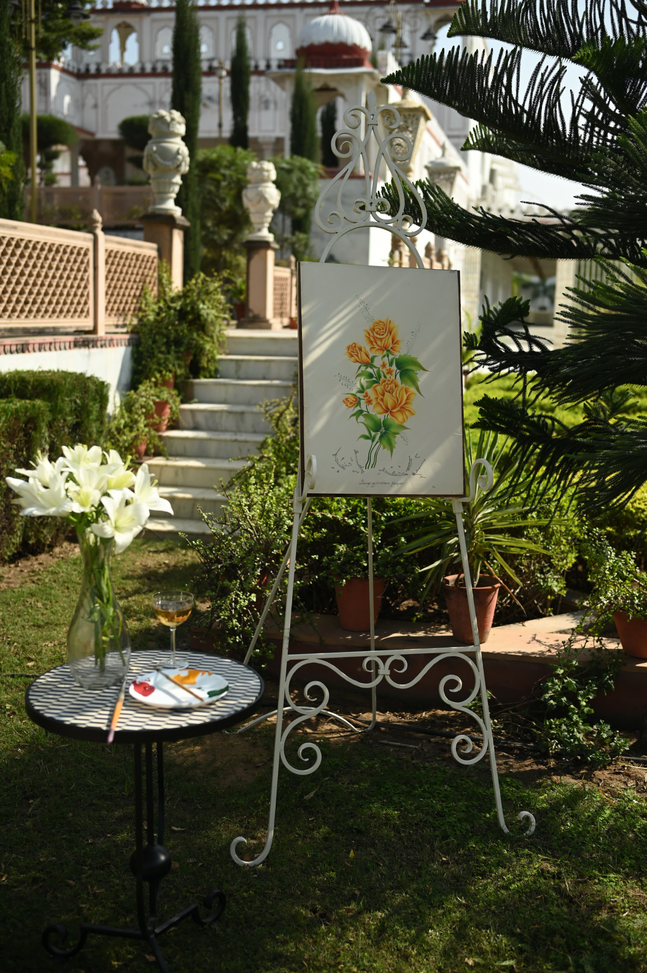 La Roseraie Wrought Iron Display Easel