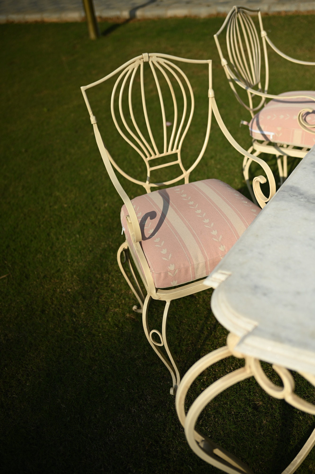 La Roseraie Wrought Iron Accent Armchair