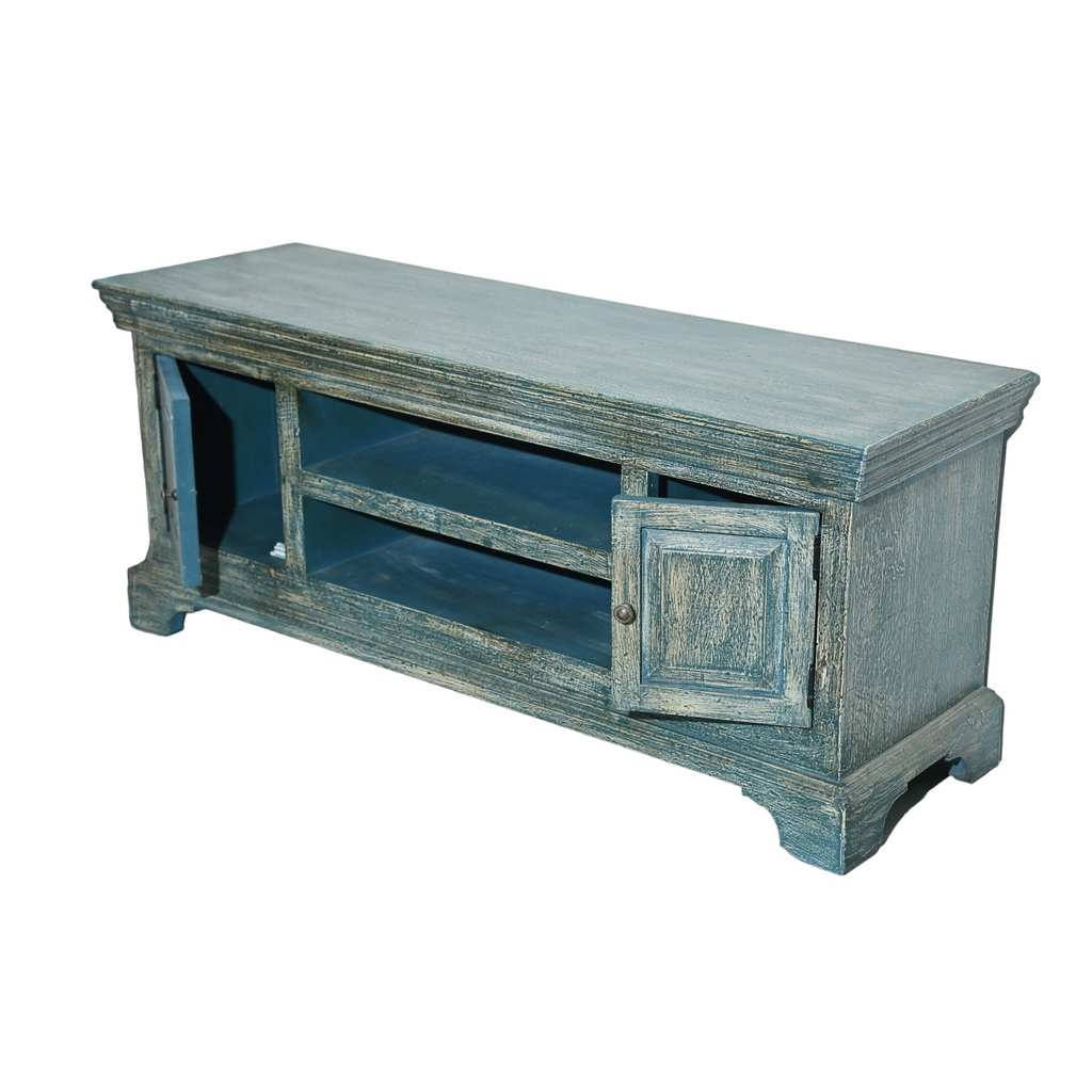 Teal country tv console