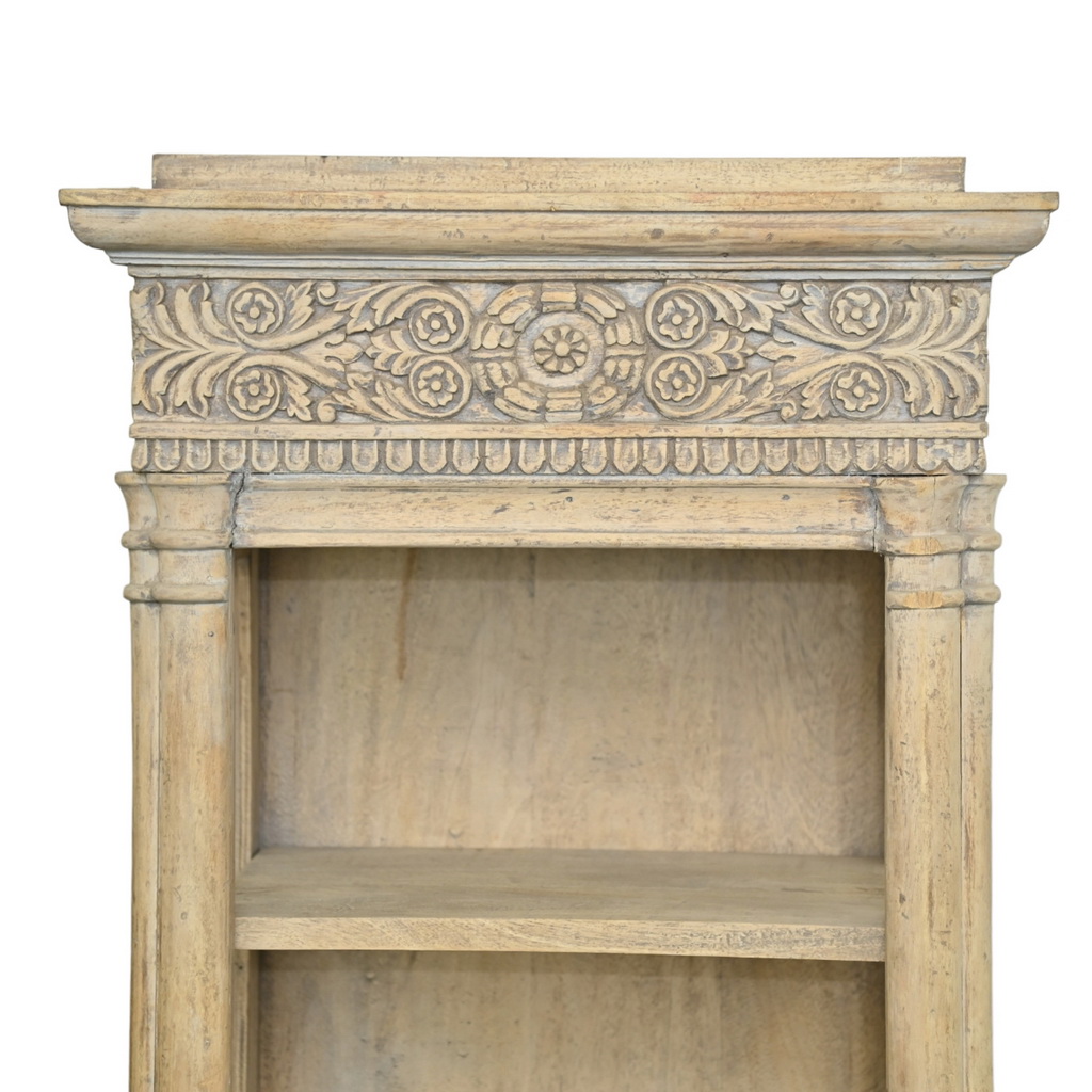 French long carved bookshelf