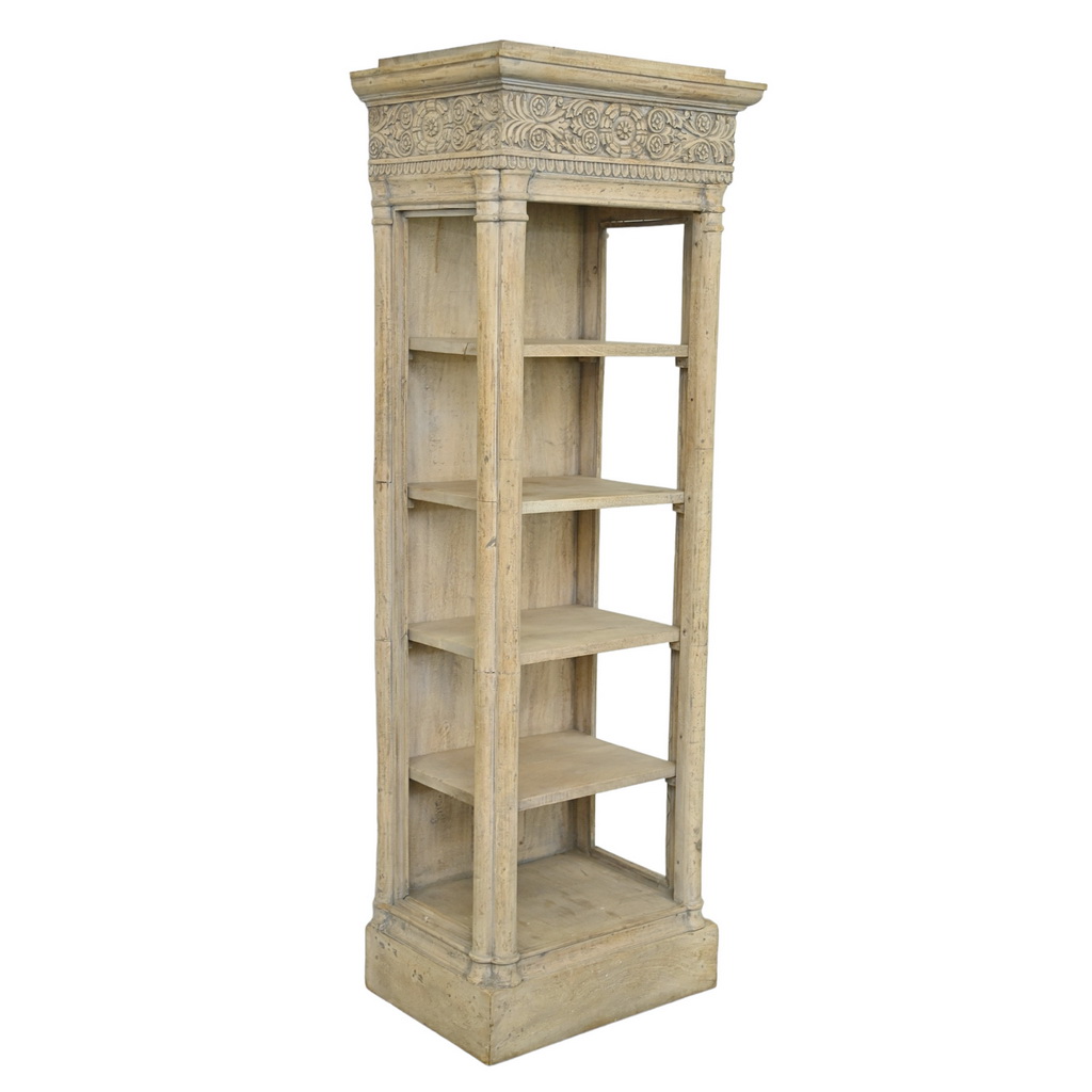 French long carved bookshelf