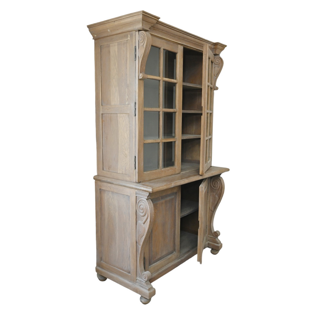 French glass farmhouse cabinet