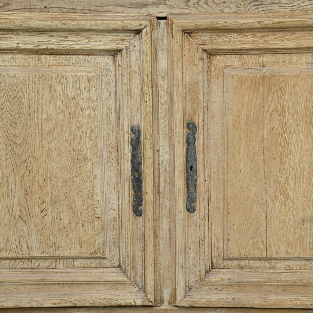 Farmhouse cabinet with iron inserts