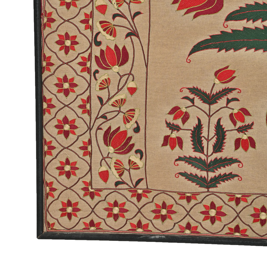 Floral embroidered textile