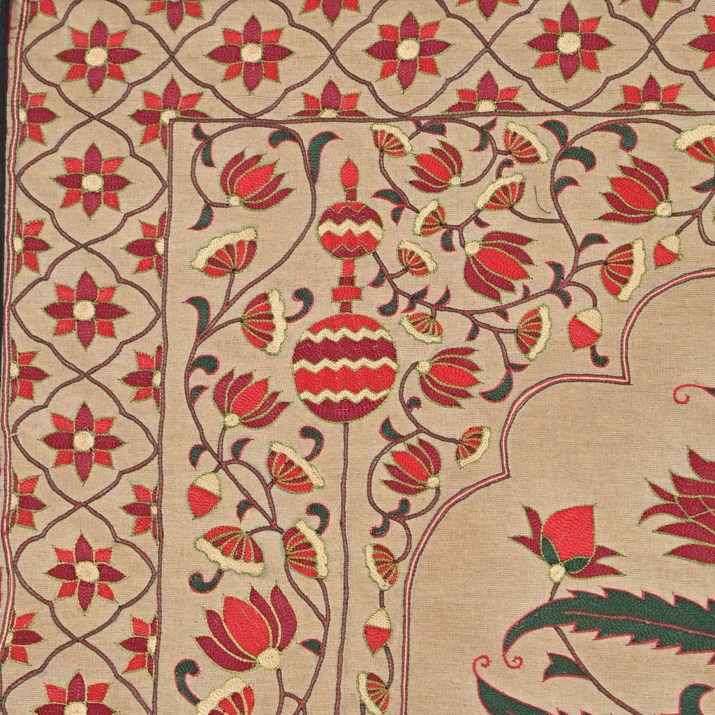 Floral embroidered textile