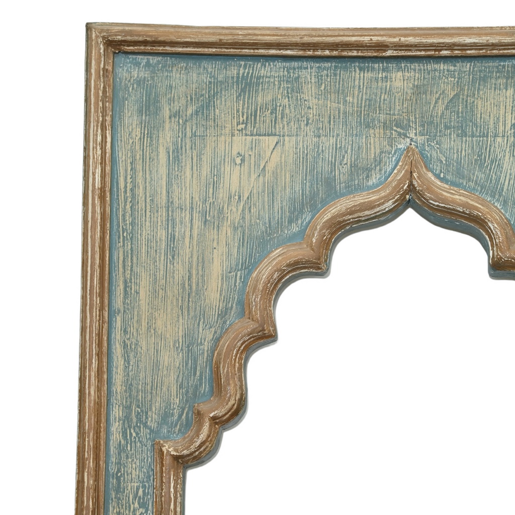 Teal Arched Mirror