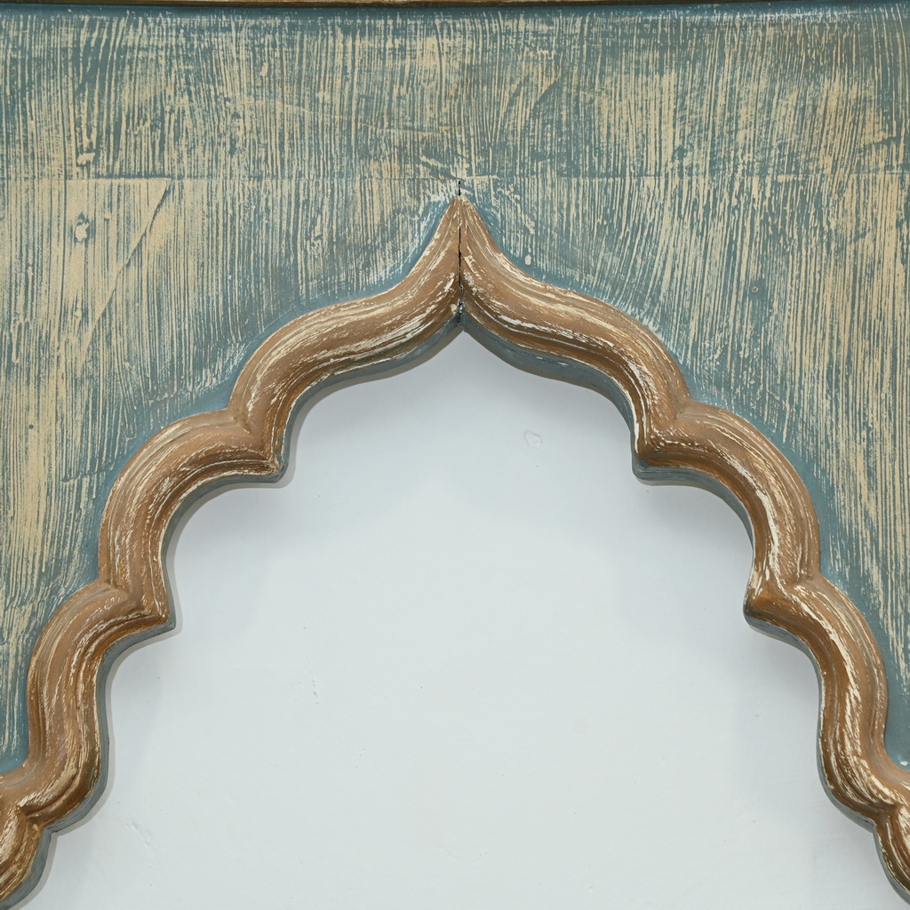 Teal Arched Mirror
