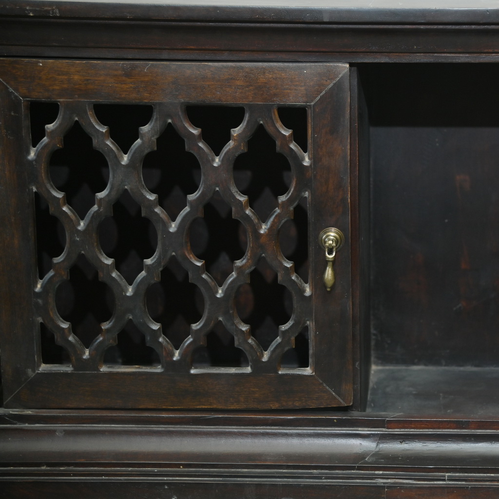 Extra long walnut tv console