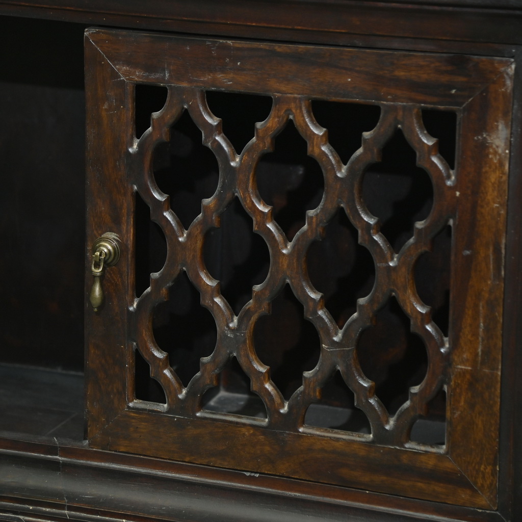 Extra long walnut tv console