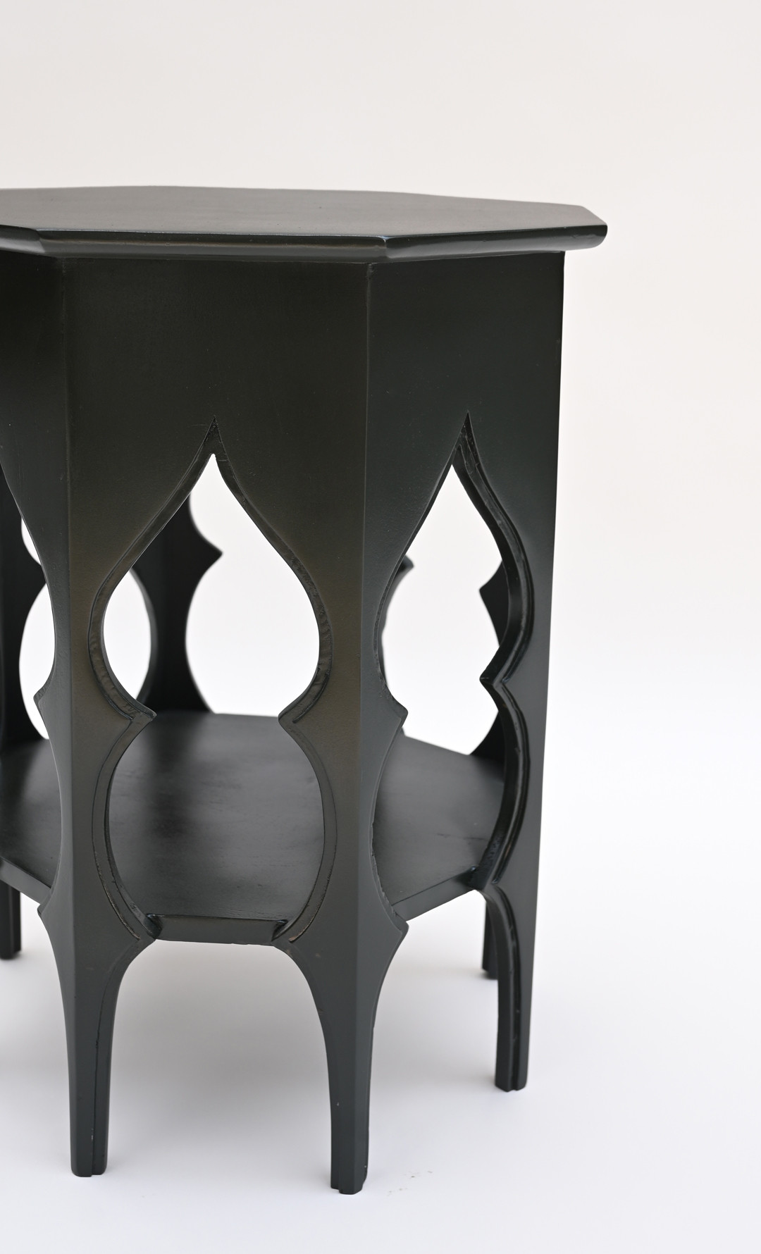 Blue Hexagon Side Table