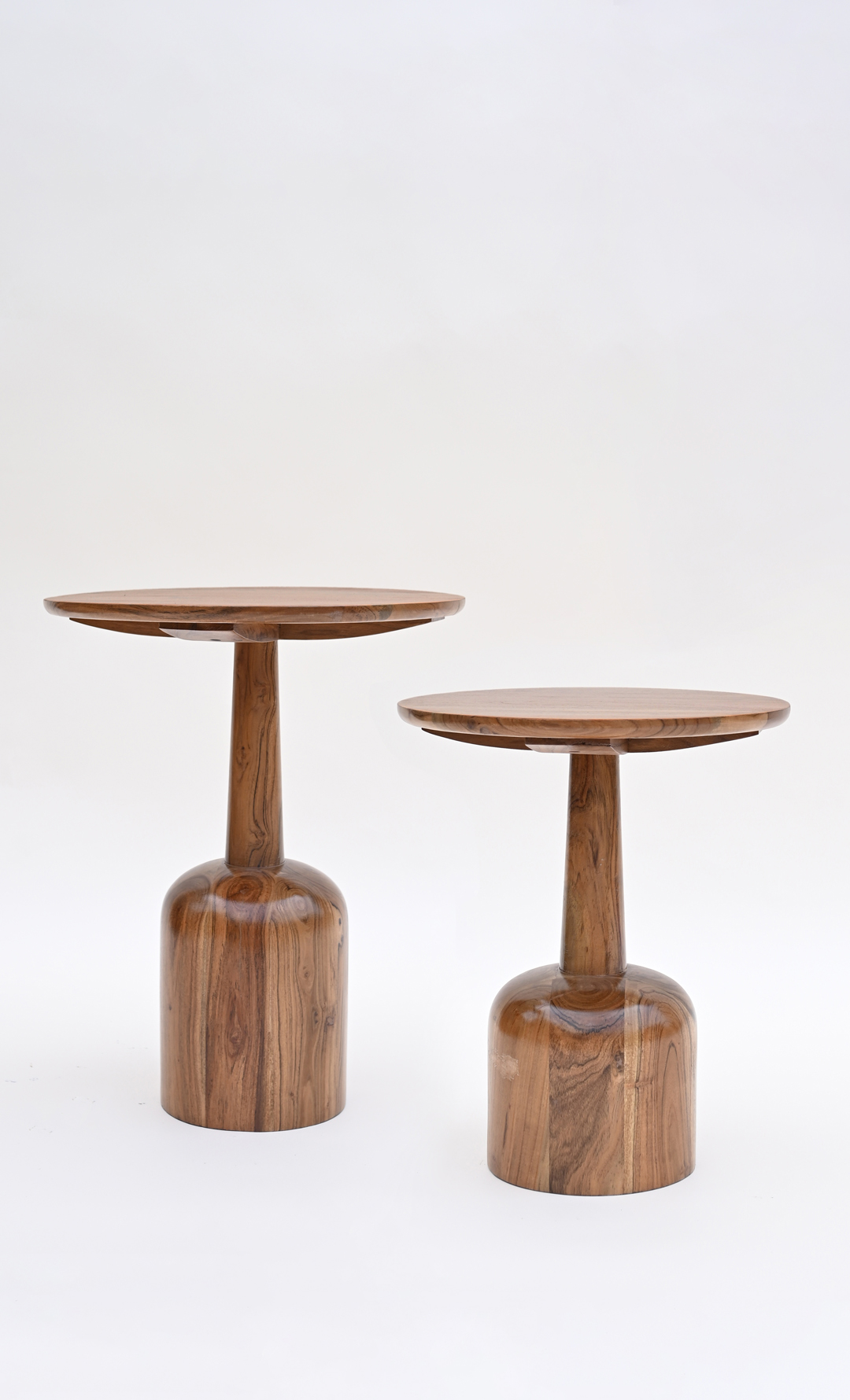 Mid-Century Modern Wooden Nesting Tables - set of 2