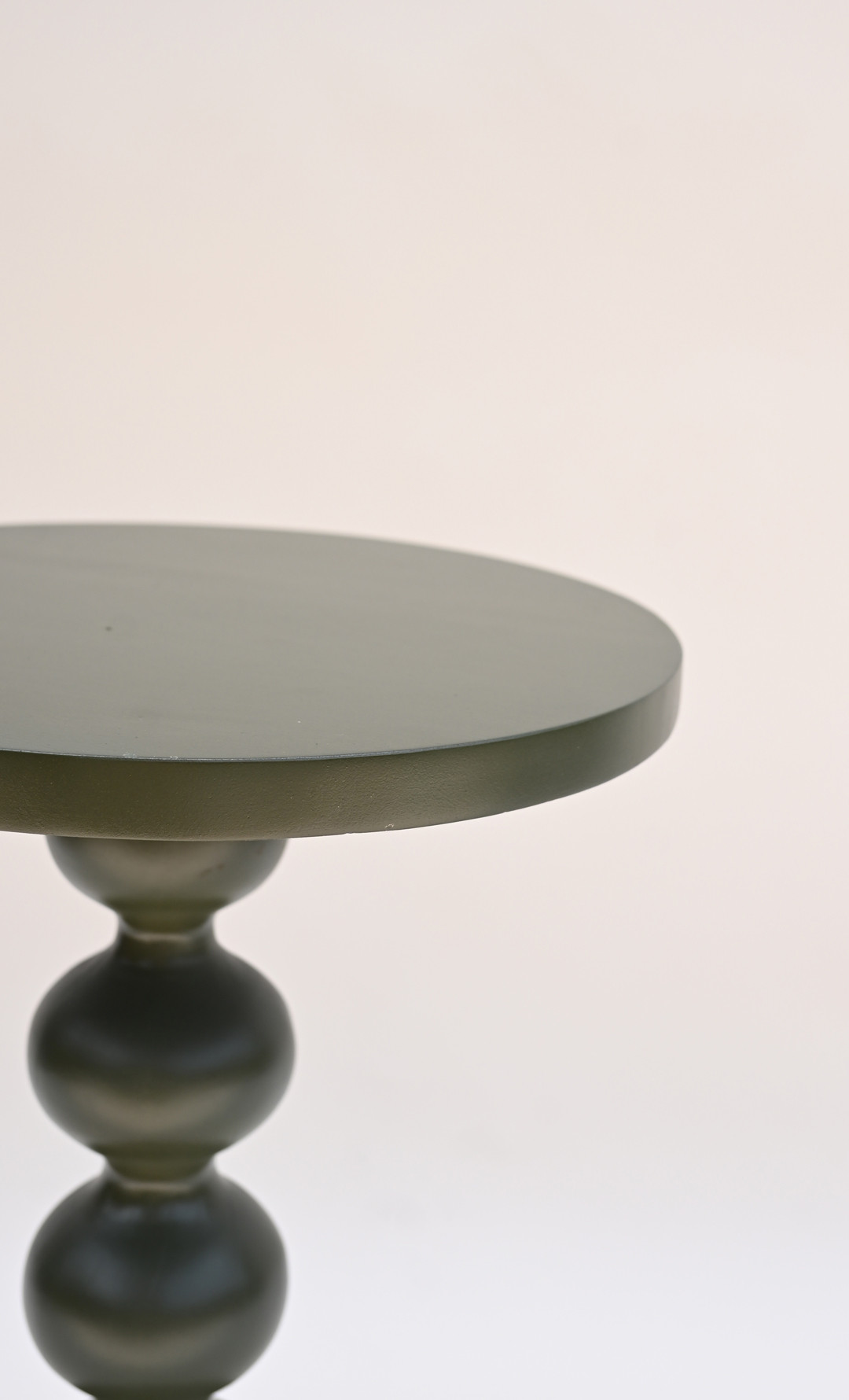 Red Sculptural Pedestal Side Table