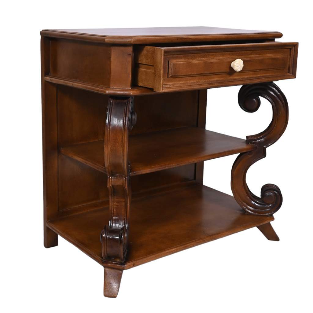 Walnut vintage side table