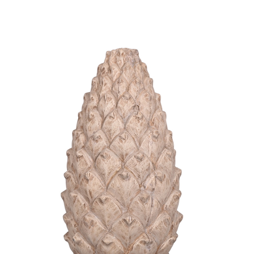 Rustic wooden artichoke