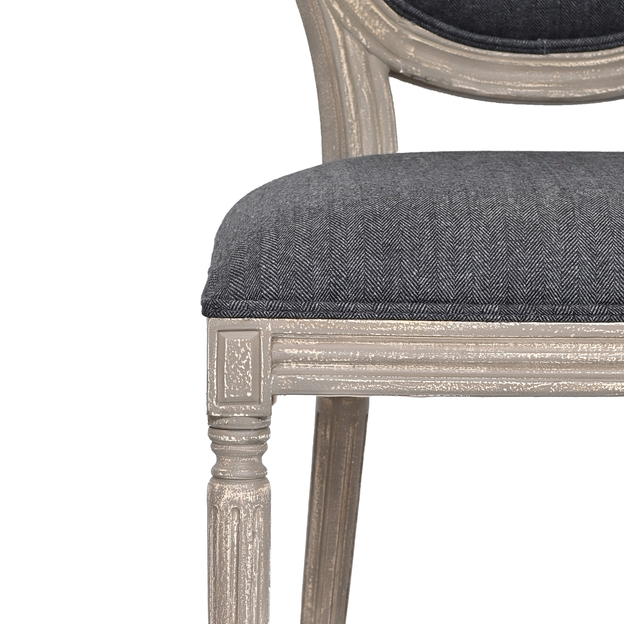 Oval back dining chair - Grey