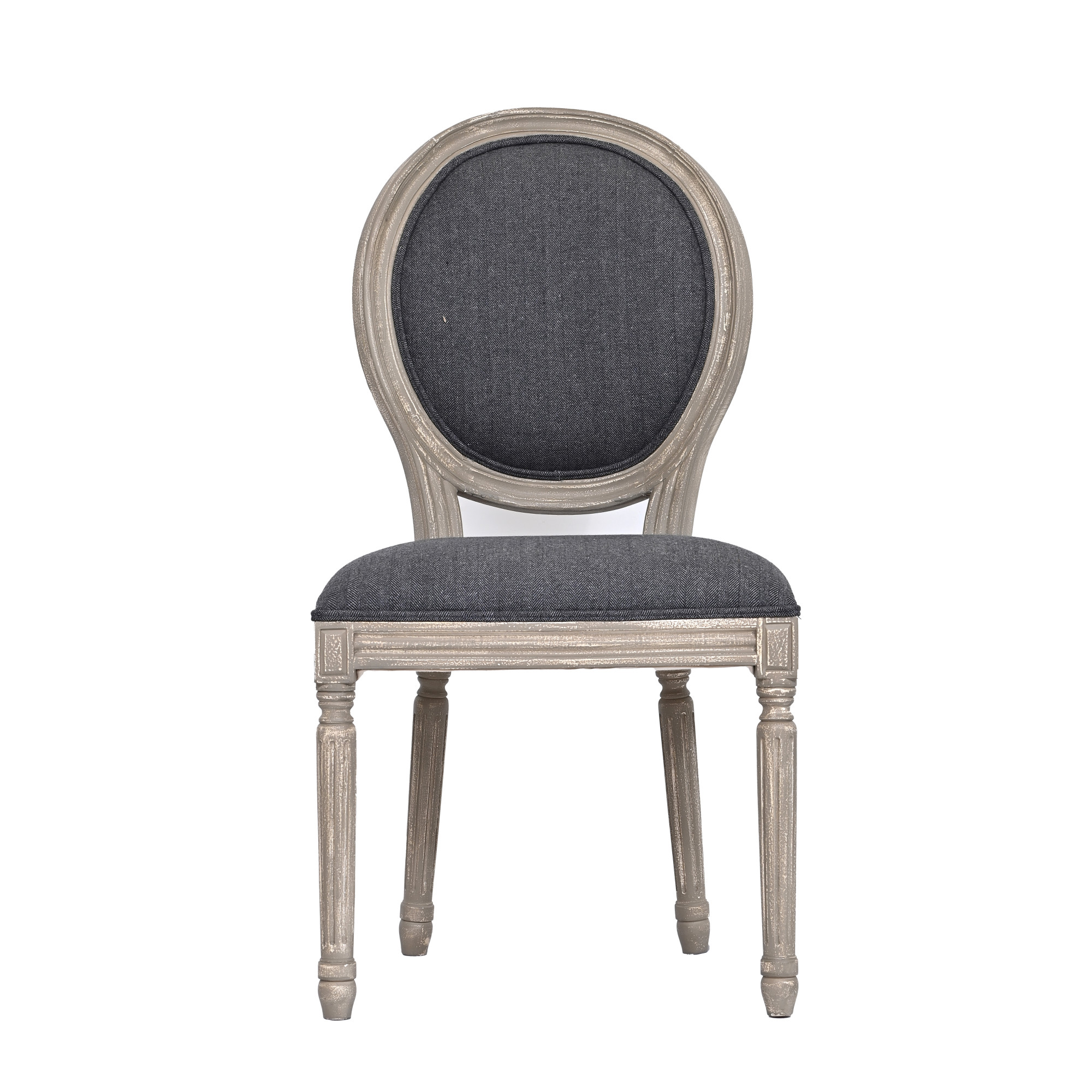 Oval back dining chair - Grey