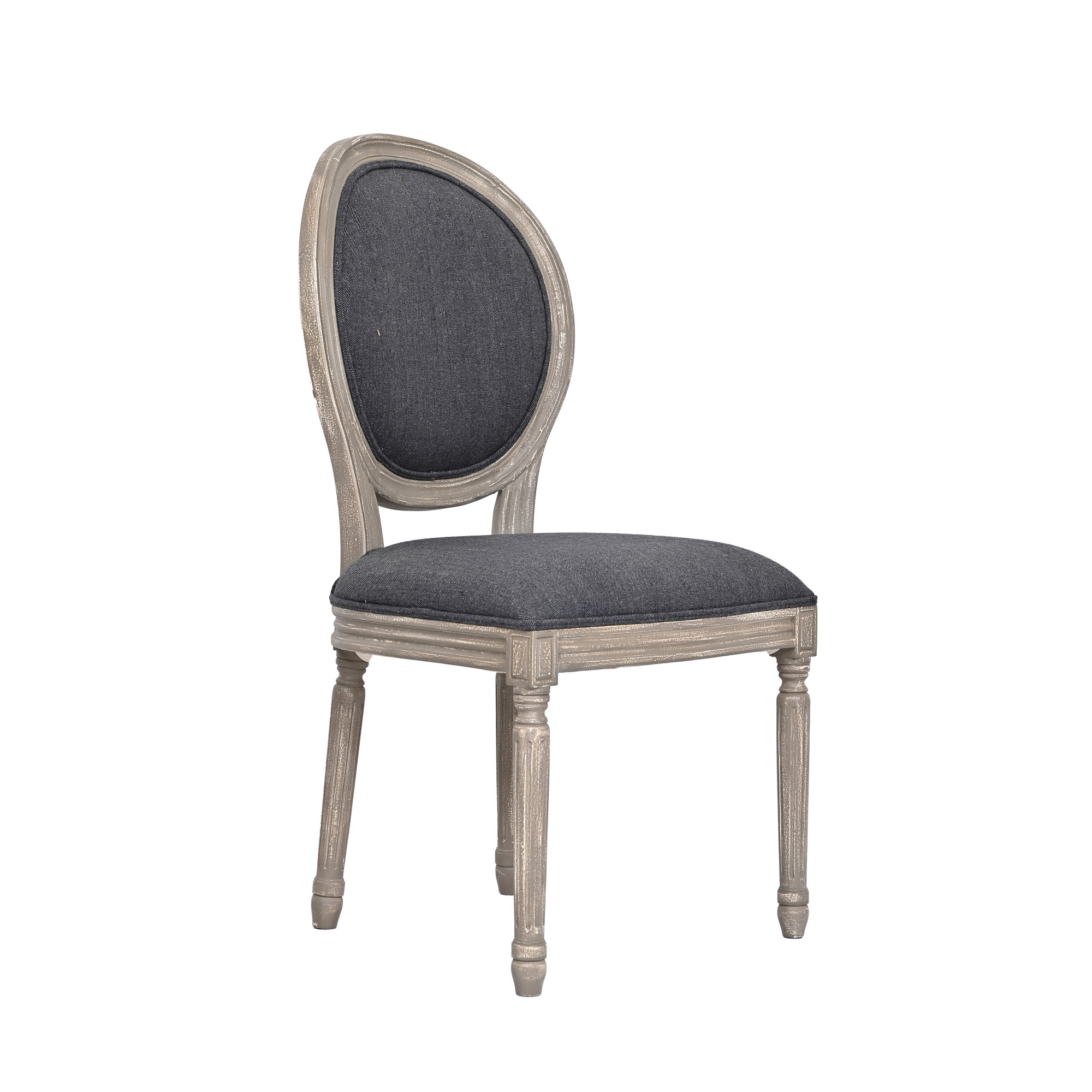 Oval back dining chair - Grey