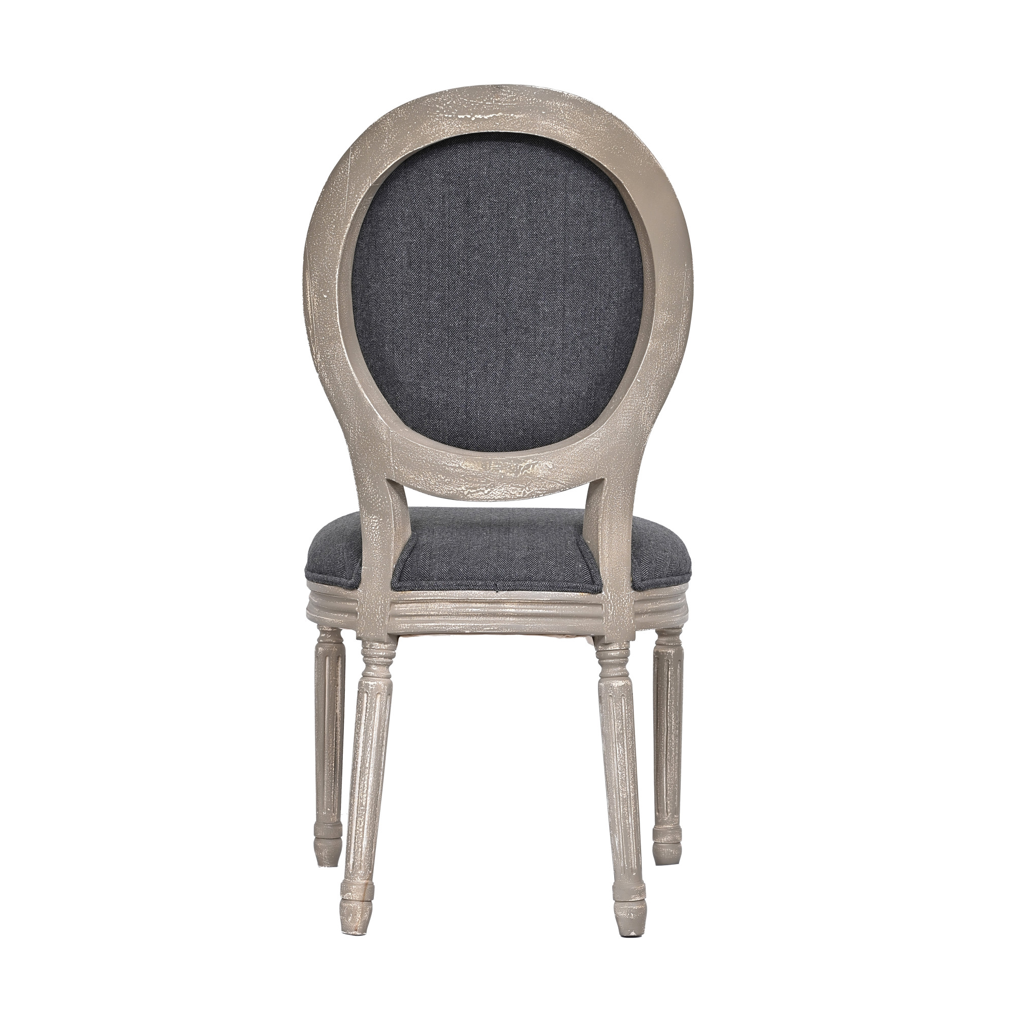 Oval back dining chair - Grey