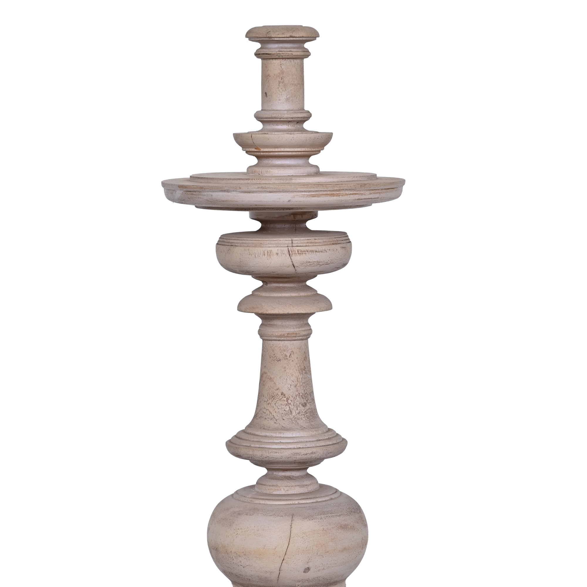 Stately wooden pedestal stand walnut