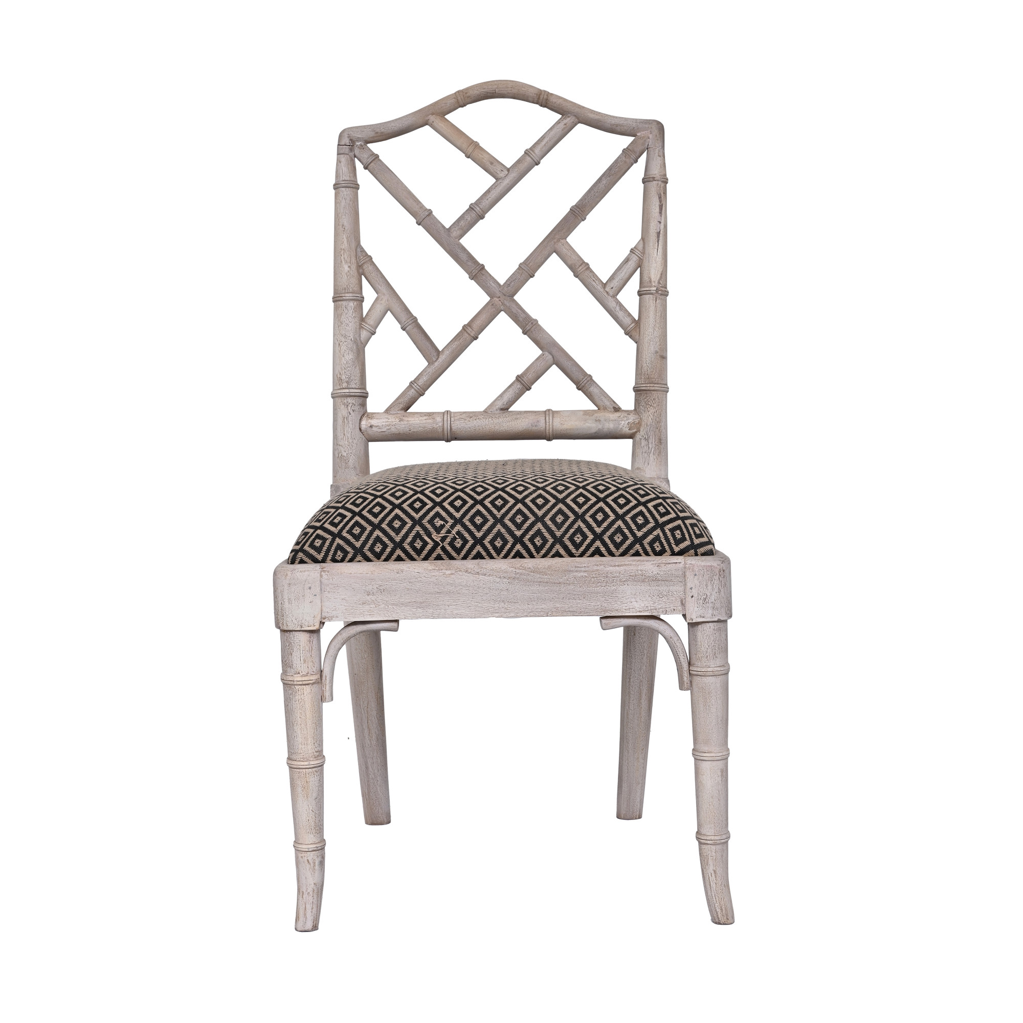 Faux Bamboo Dining Chairs- Pale wood
