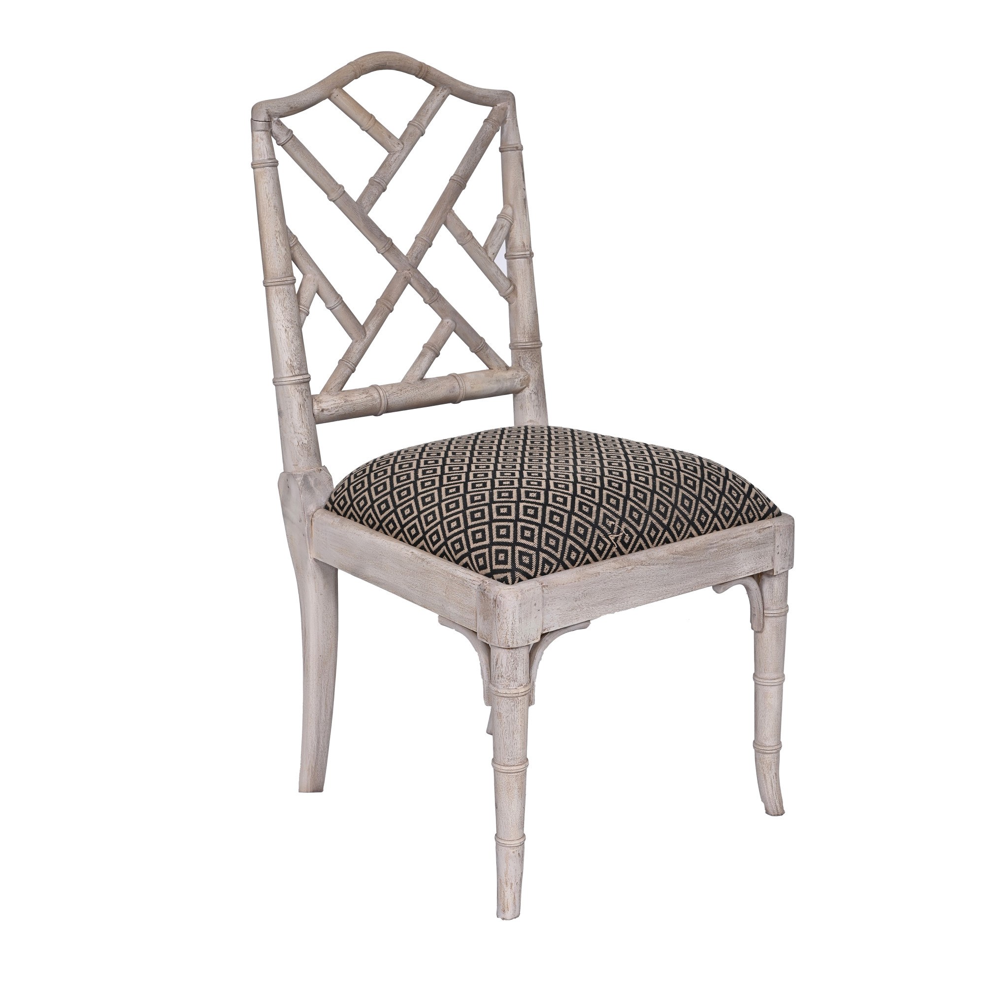 Faux Bamboo Dining Chairs- Pale wood