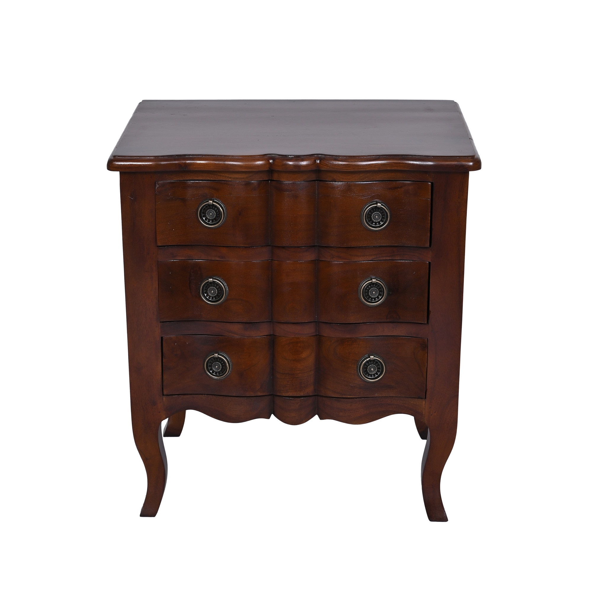 Sophie three drawer bedside table