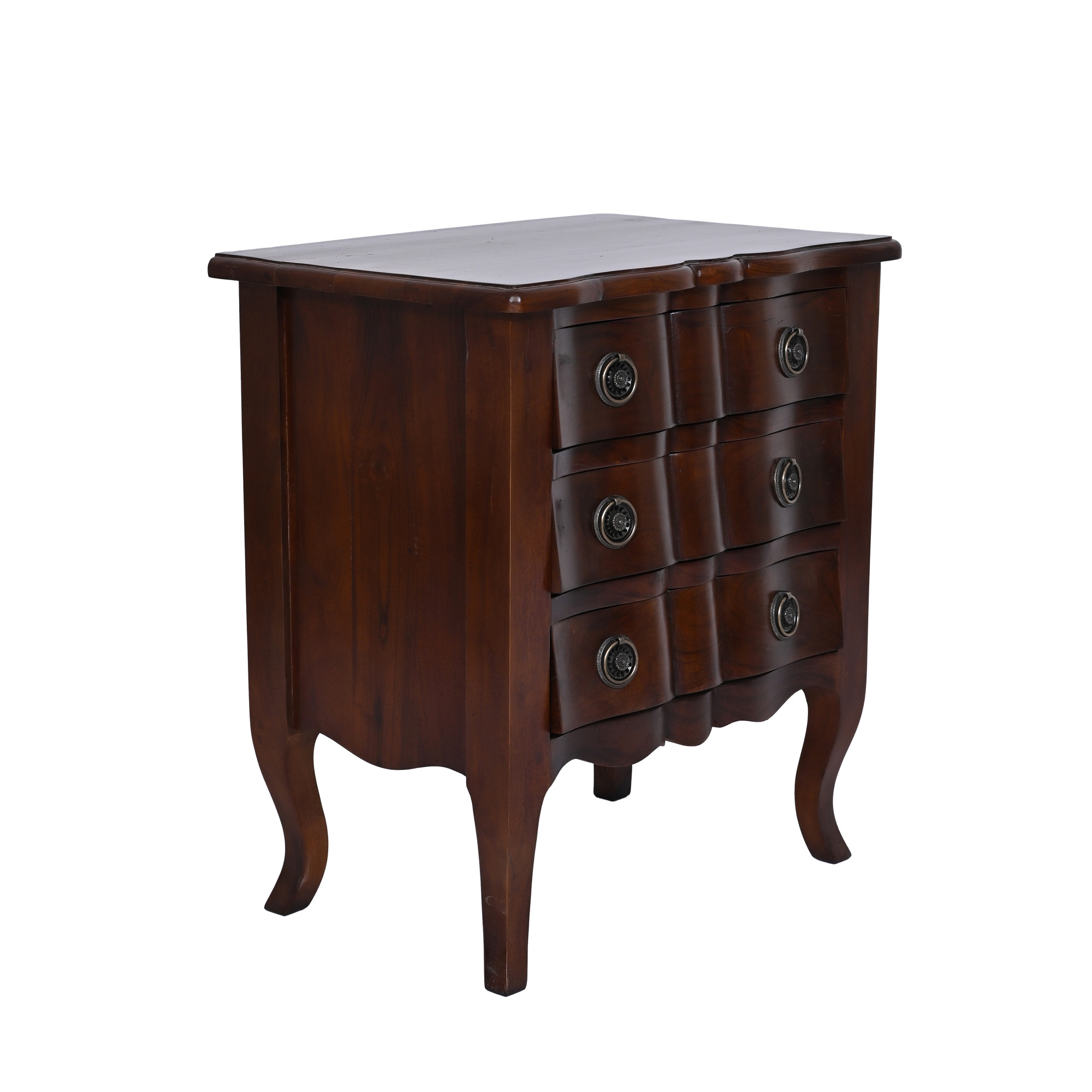 Sophie three drawer bedside table