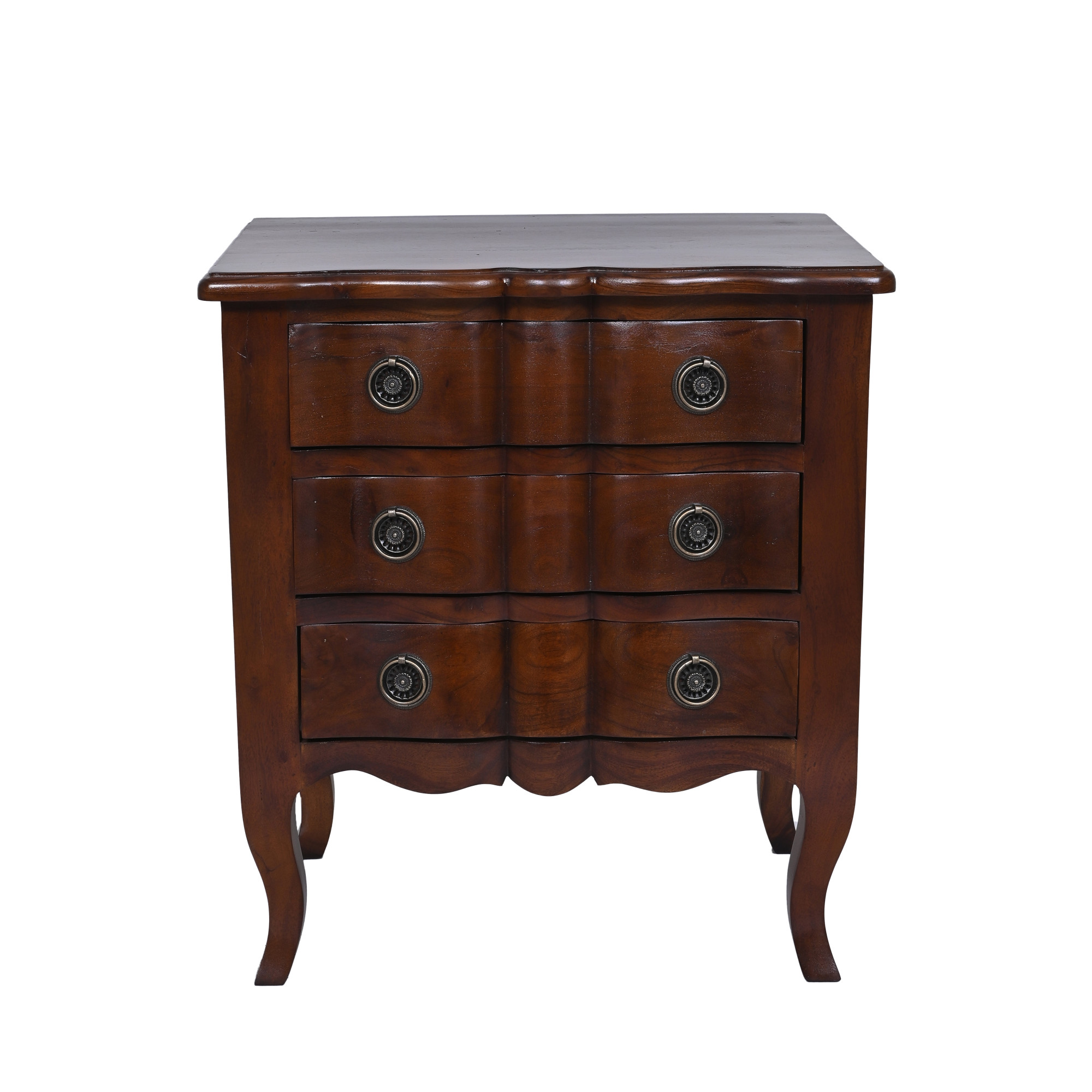 Sophie three drawer bedside table