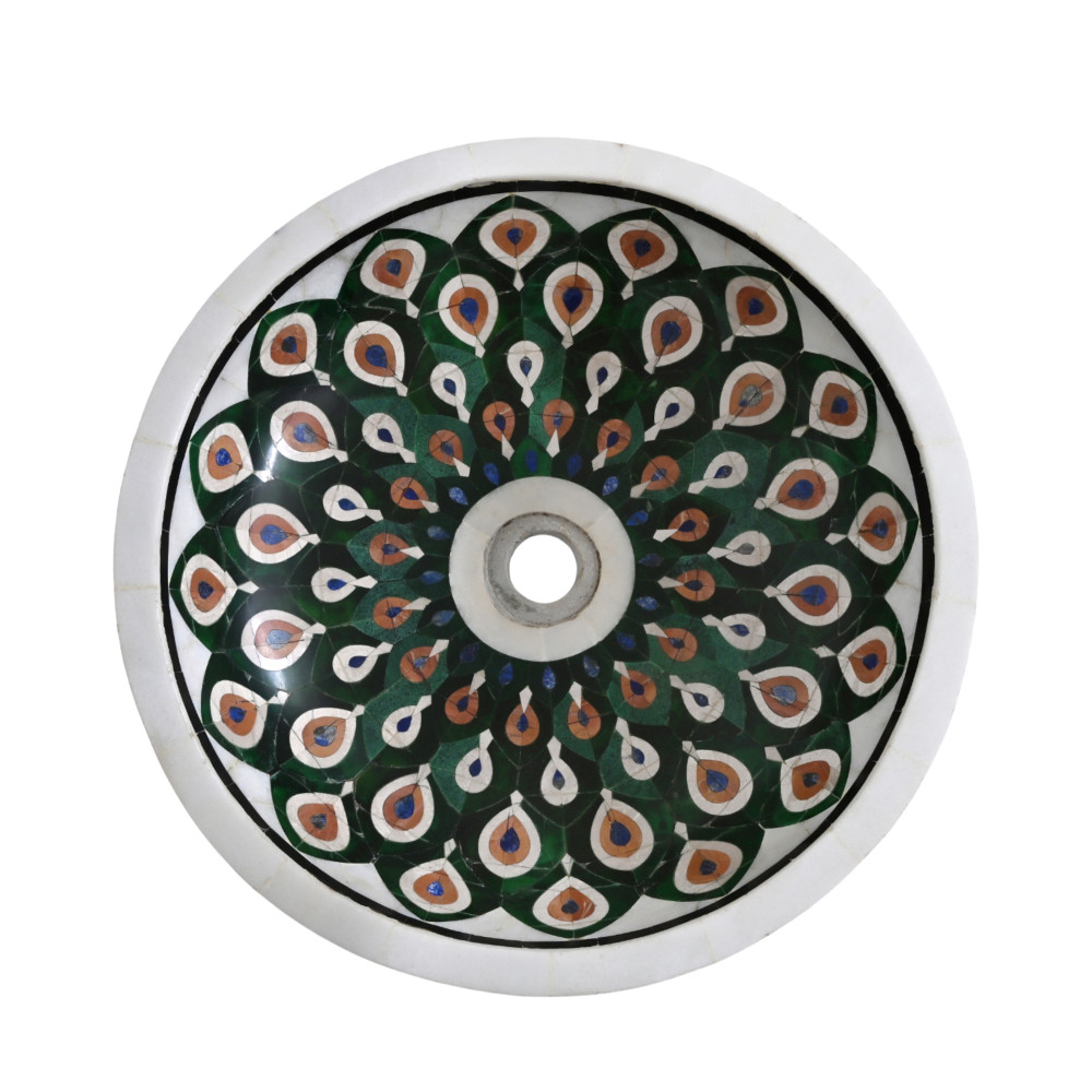 Image of Semi precious stone inlay basin