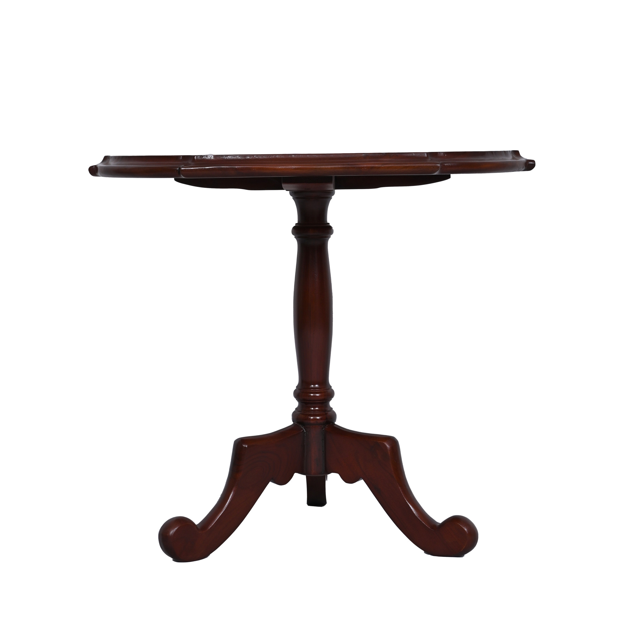 Tripod base pedestal table- square