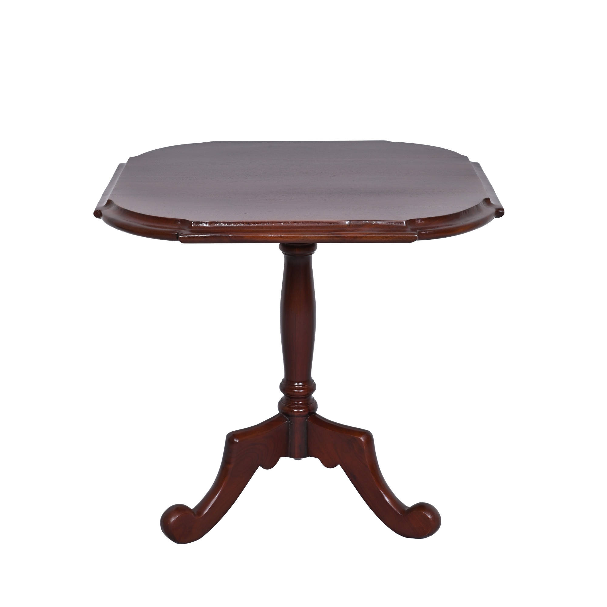 Tripod base pedestal table- square