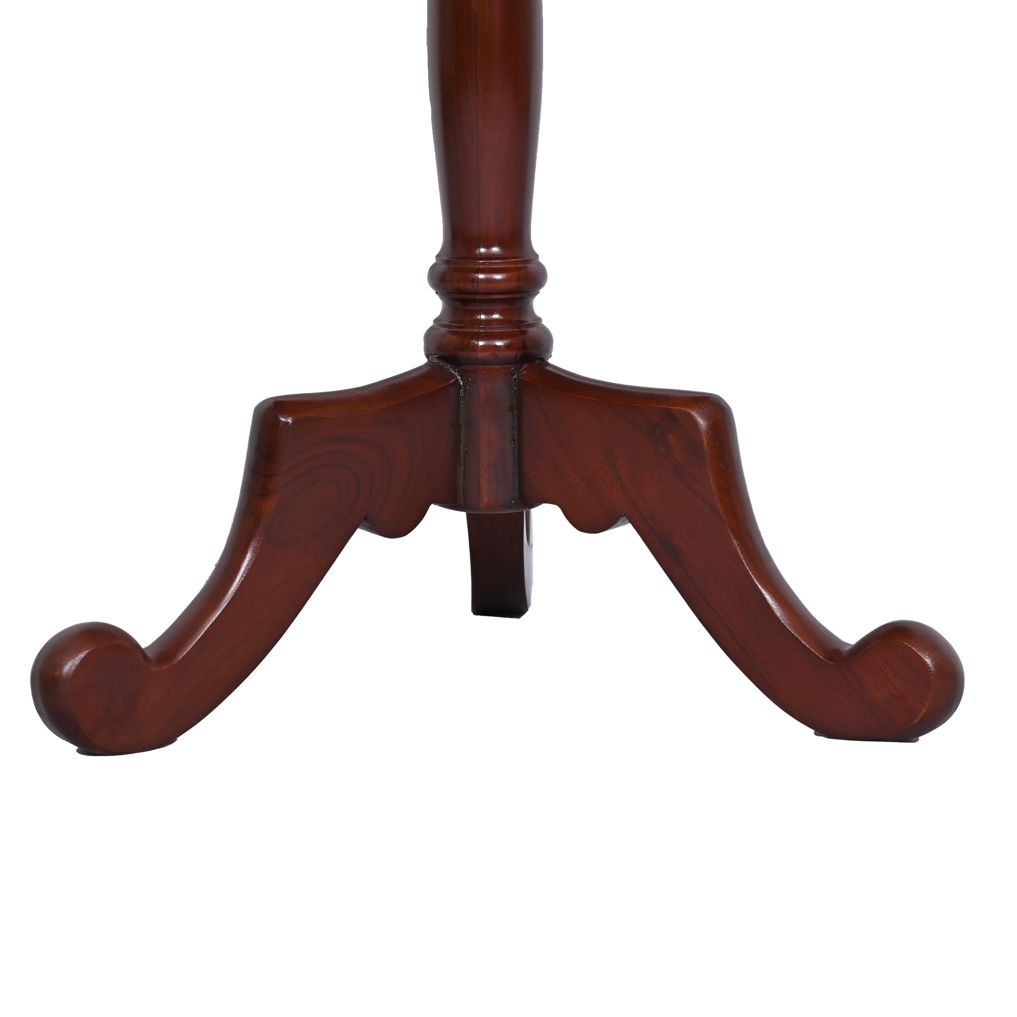 Tripod base pedestal table- square