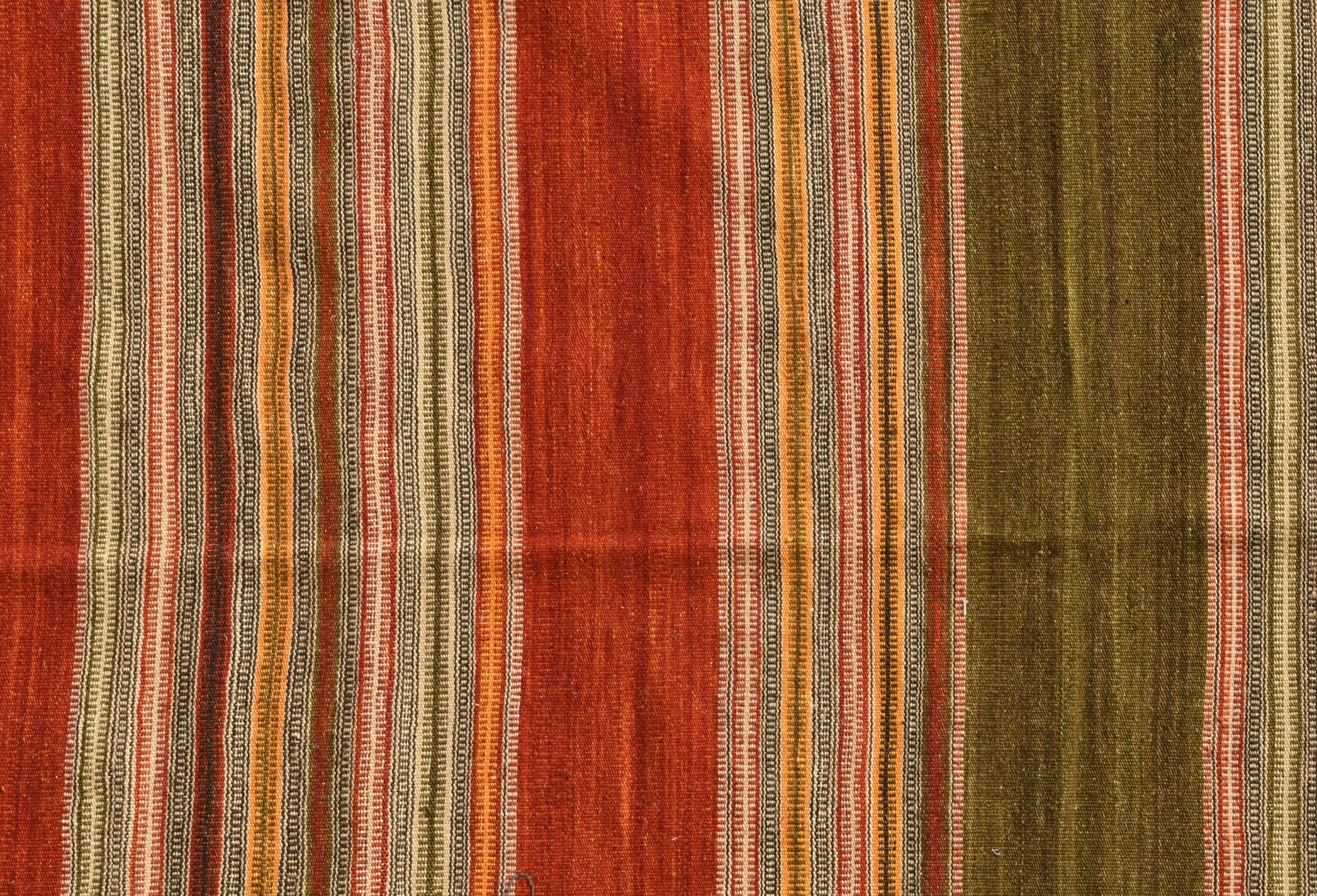 stripe woolen rug