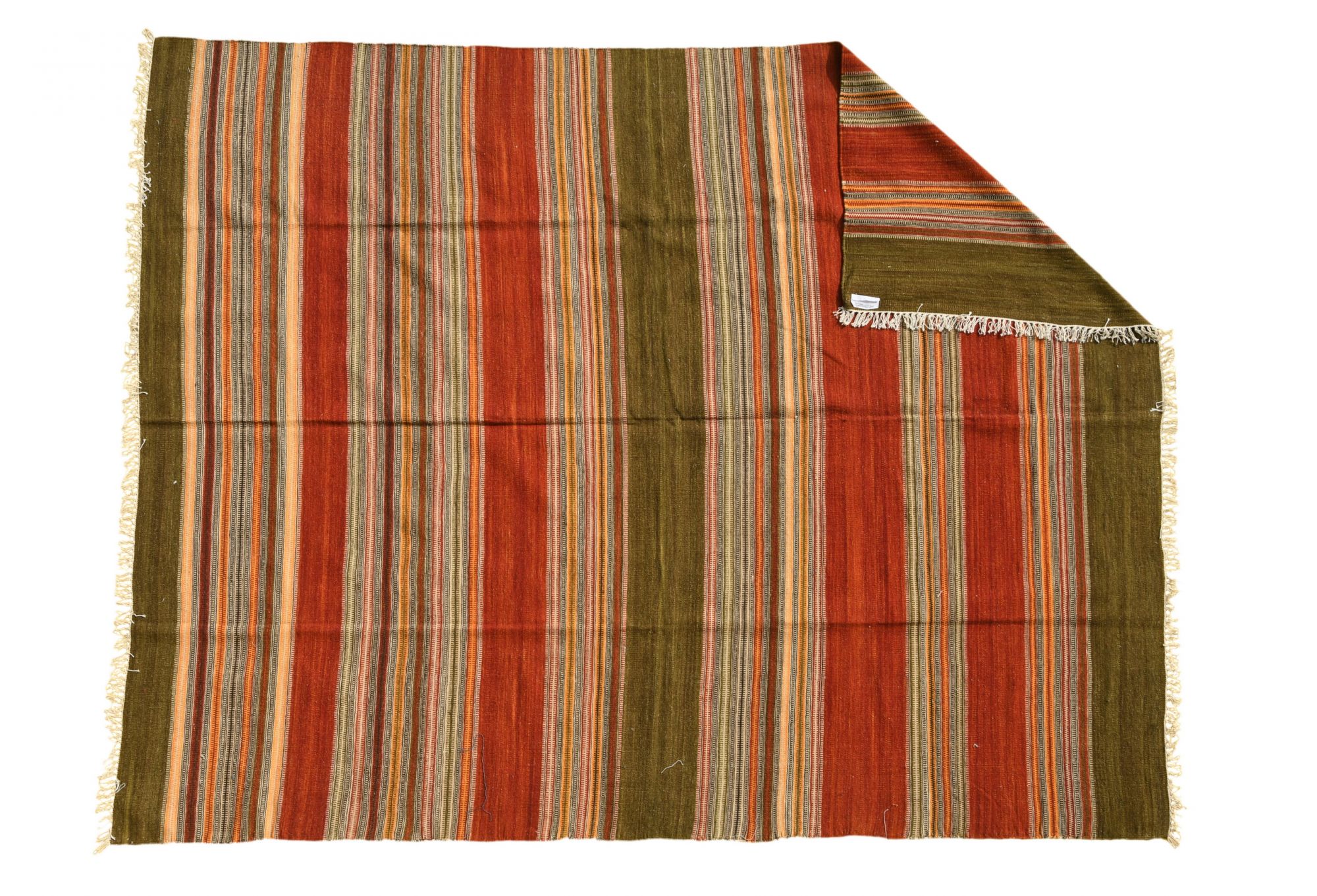 stripe woolen rug