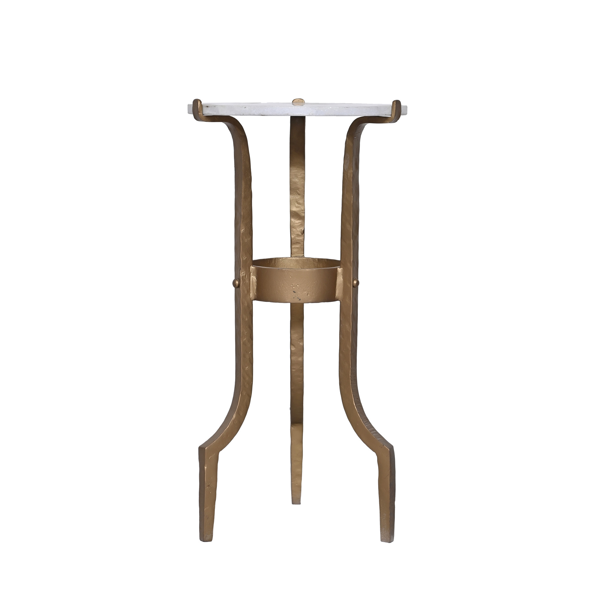 Circular Gold Accent Side Table