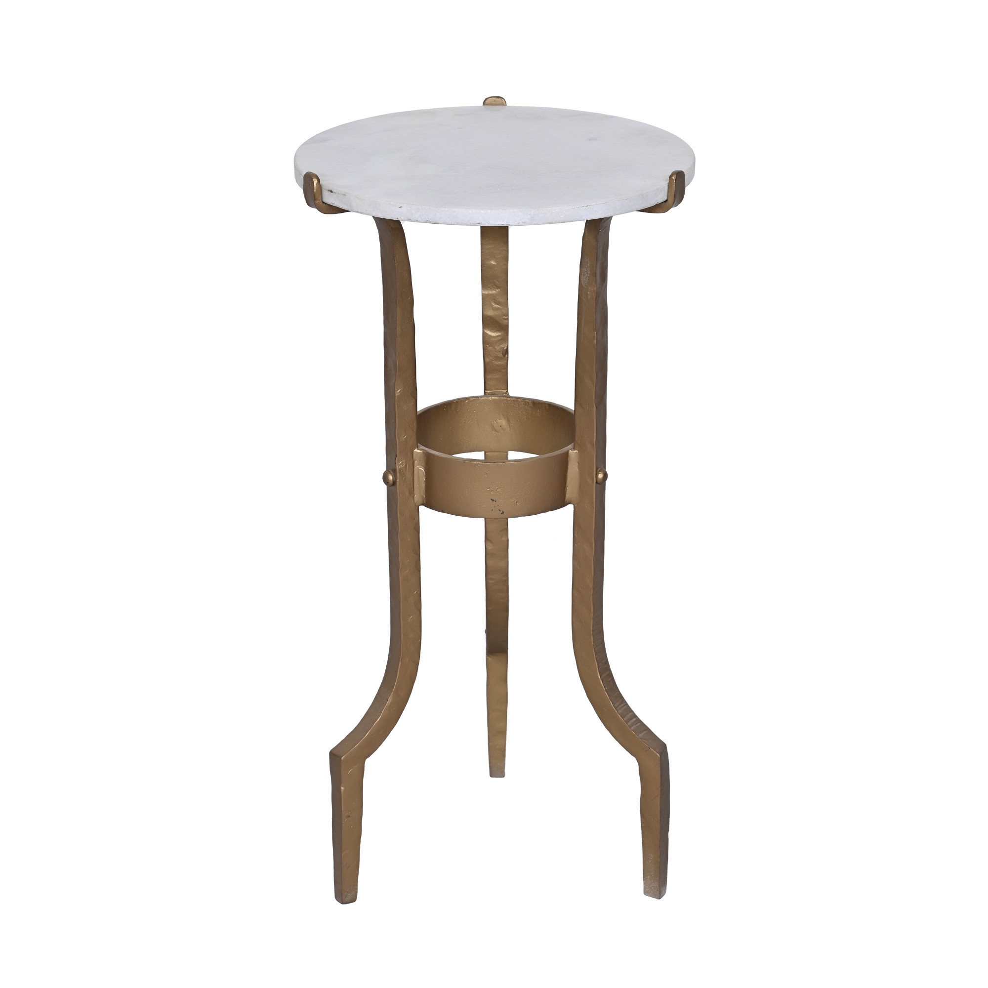 Circular Gold Accent Side Table