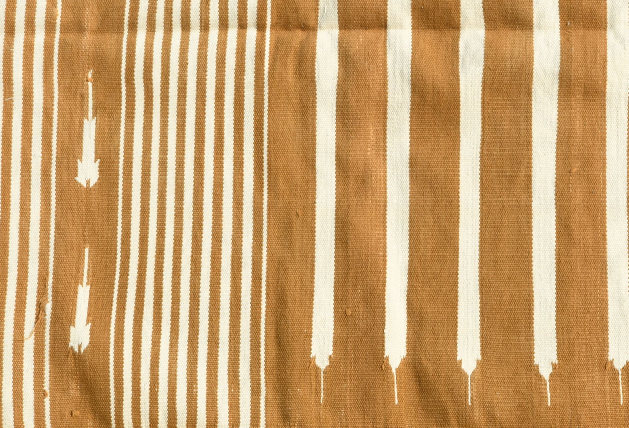 Brown haveli stripe rug