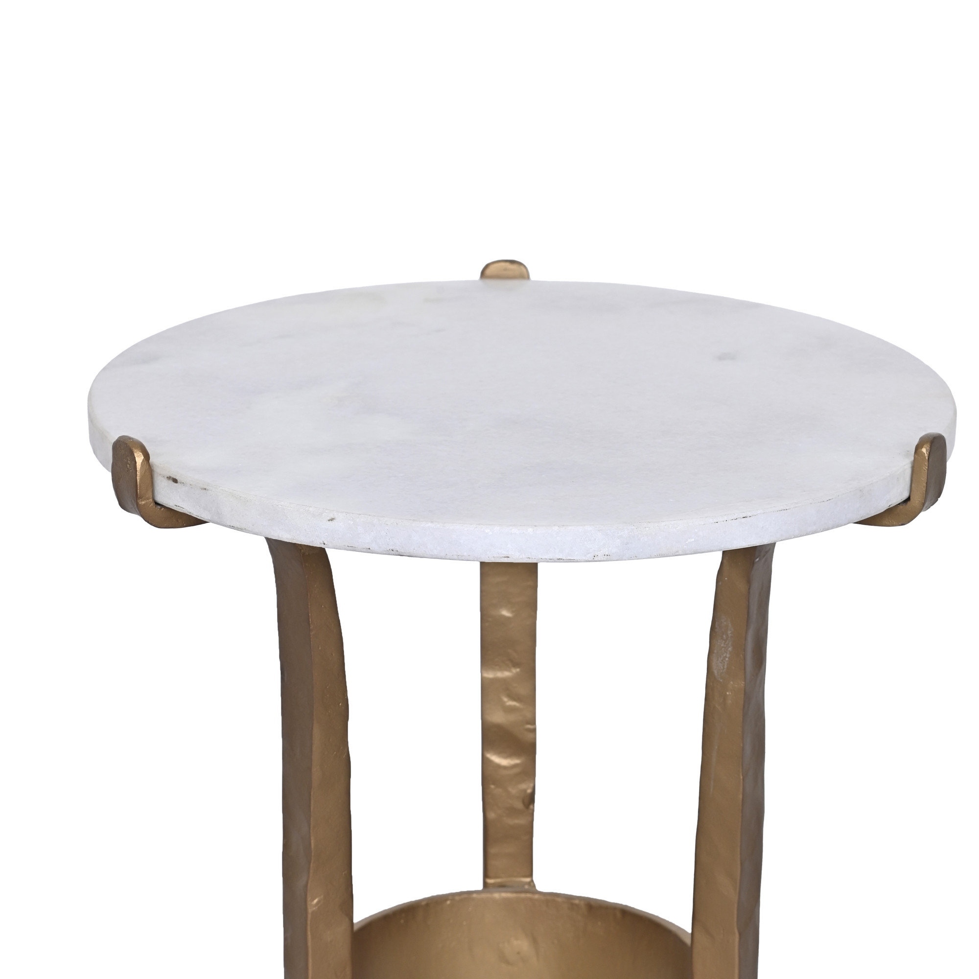 Circular Gold Accent Side Table