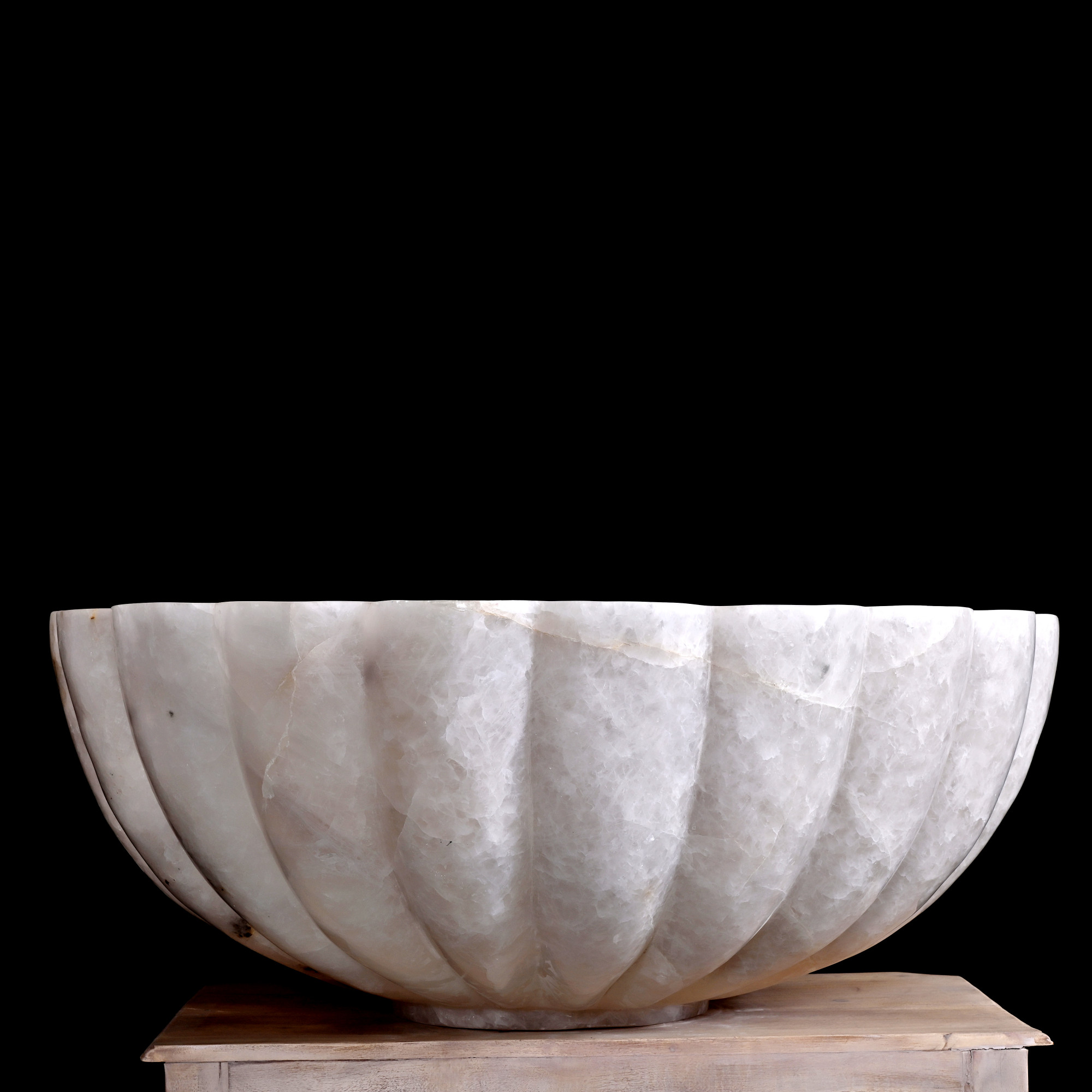 Rock crystal bowl