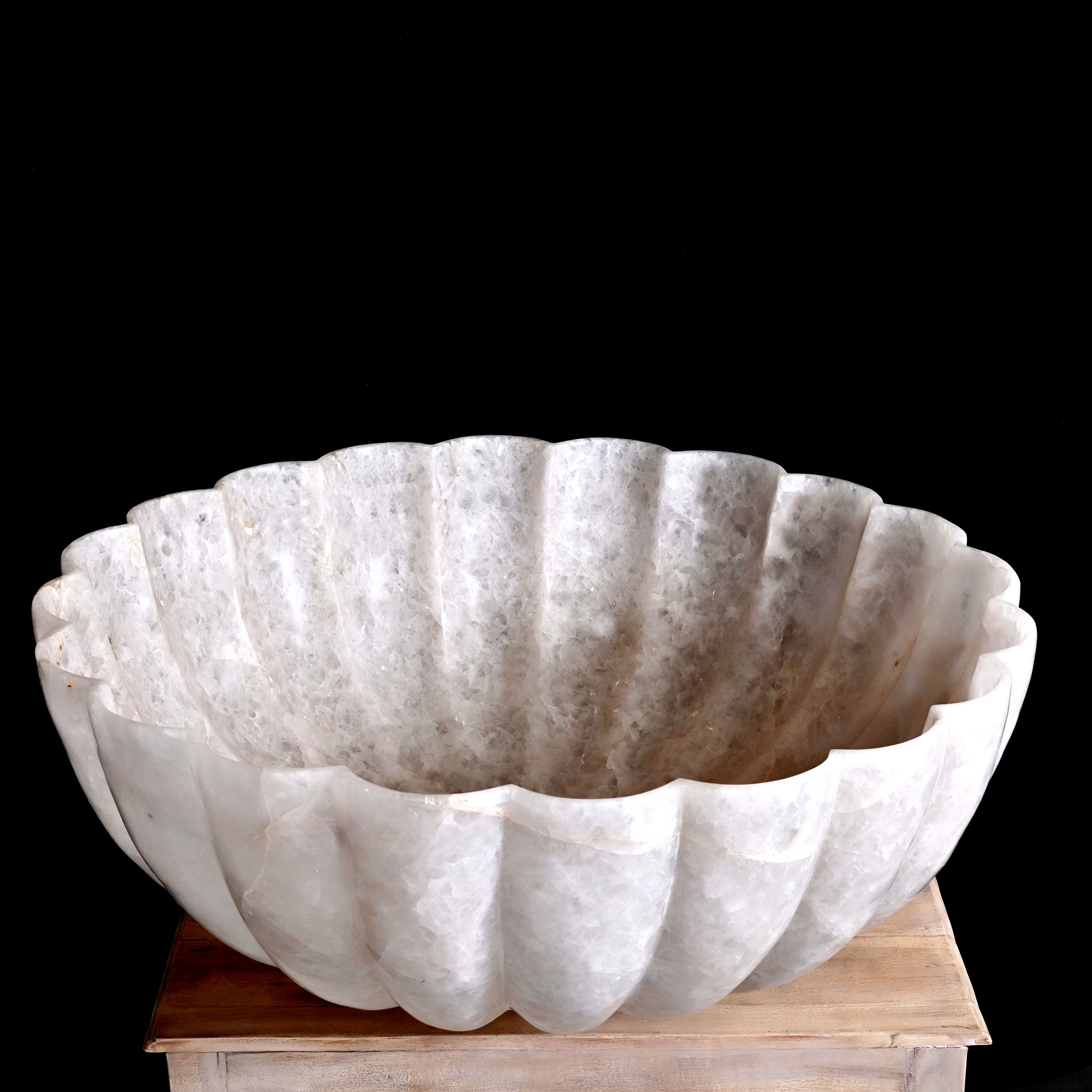 Rock crystal bowl