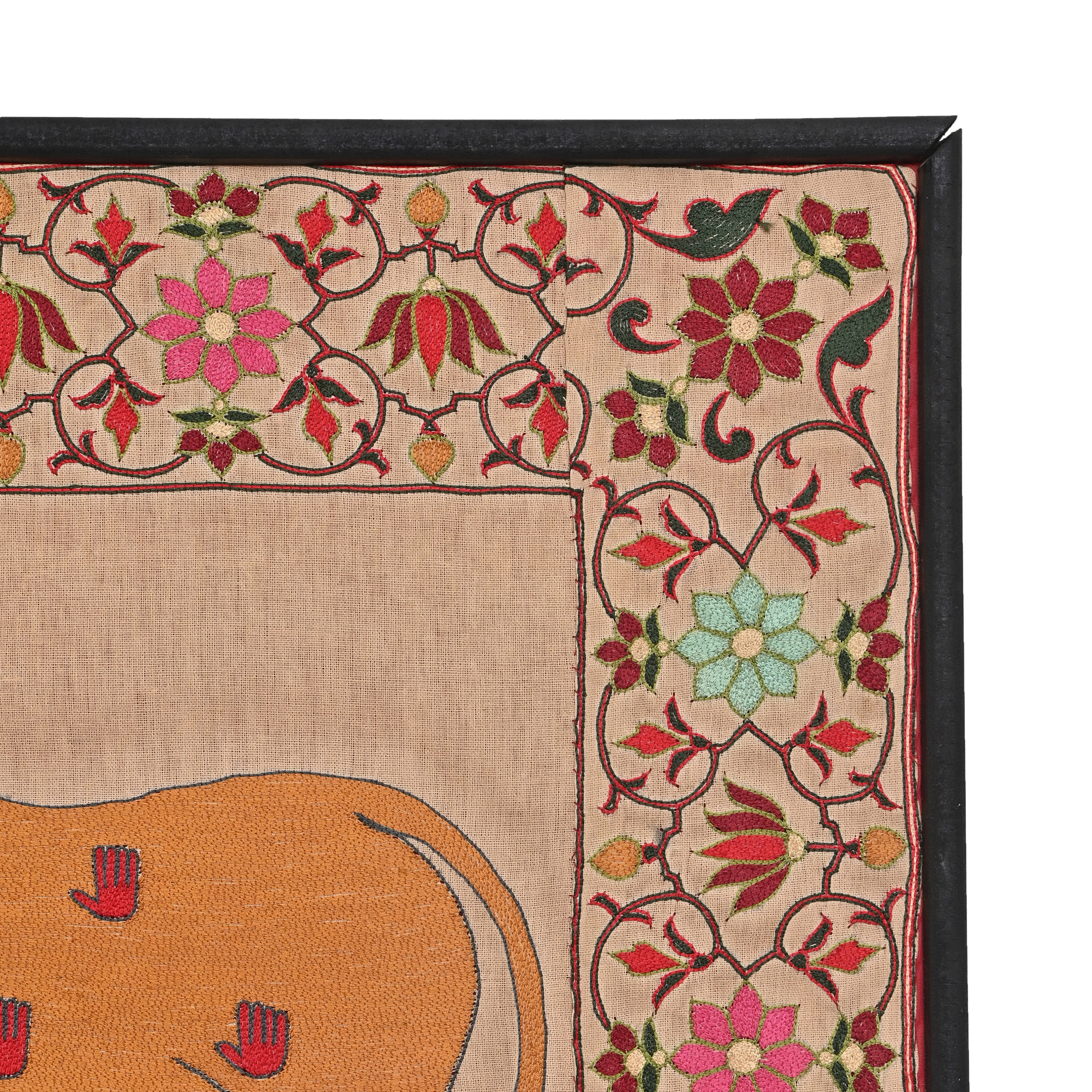 Embroidered cows pichwai