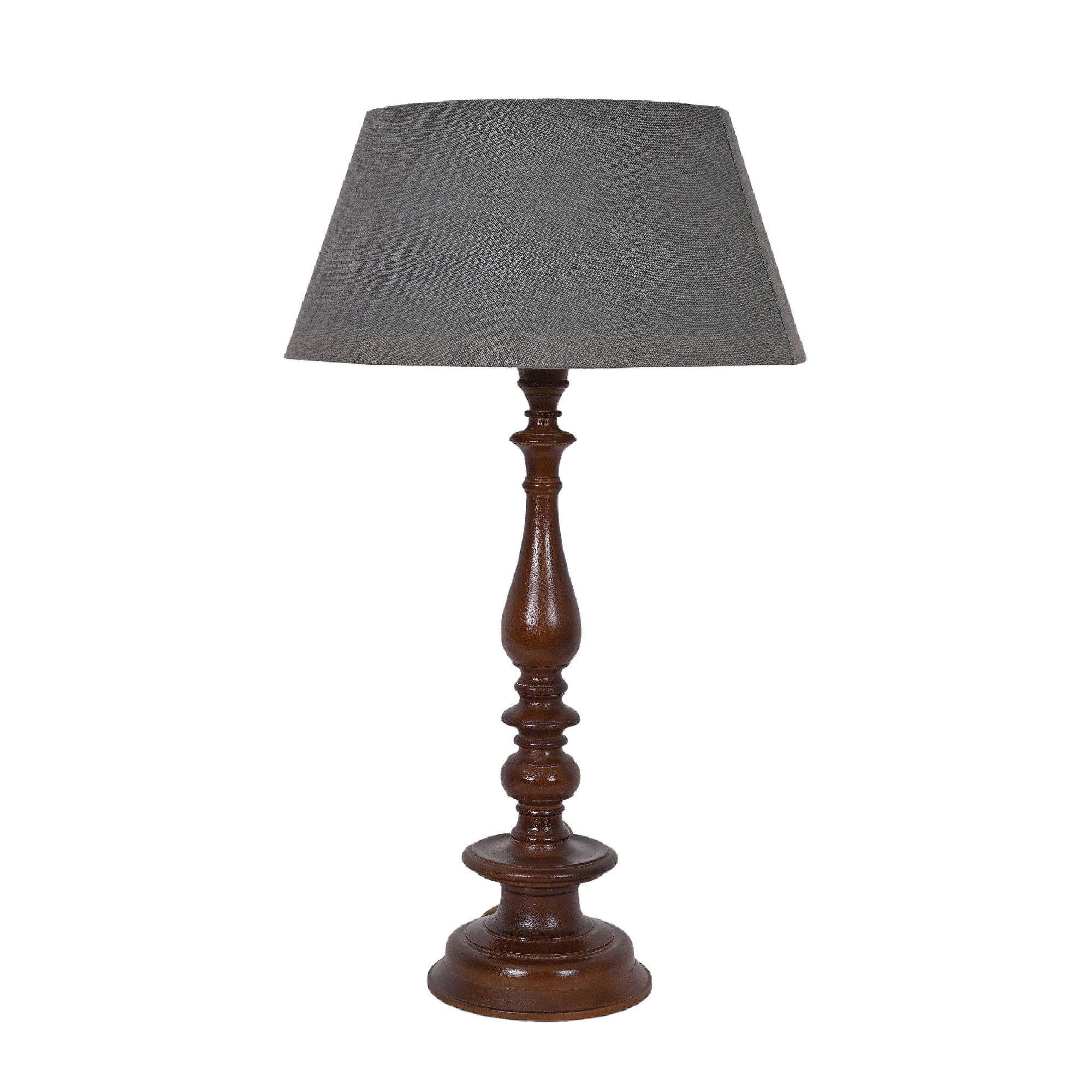 Classic Turned Wooden Table Lamp