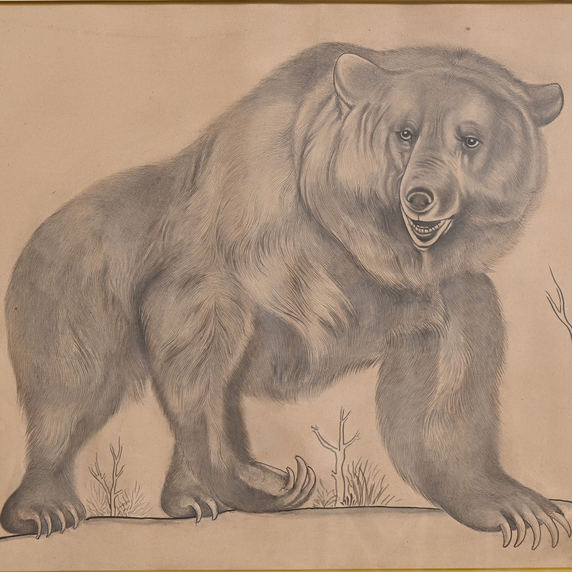 Bear water colour painting
