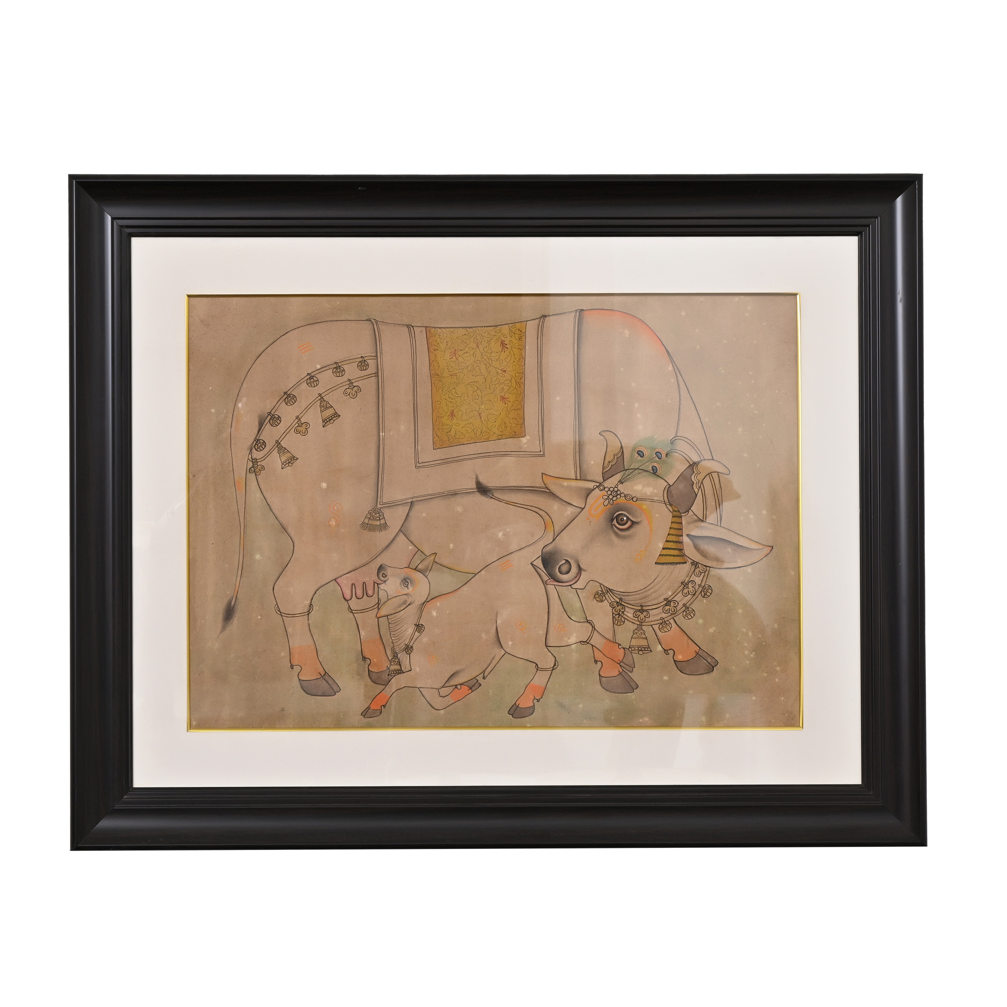 Cow and calf water colour painting