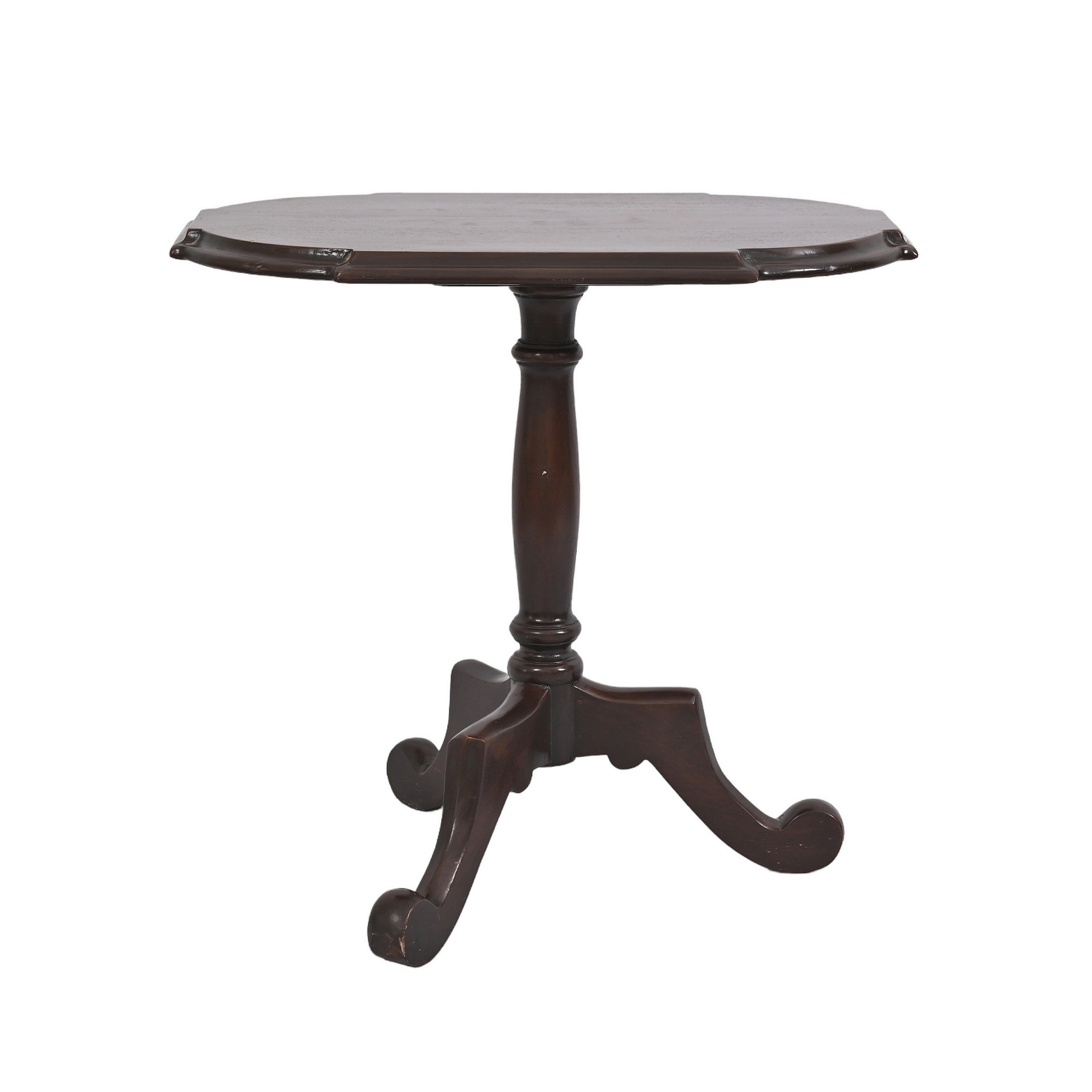 Tripod base pedestal table