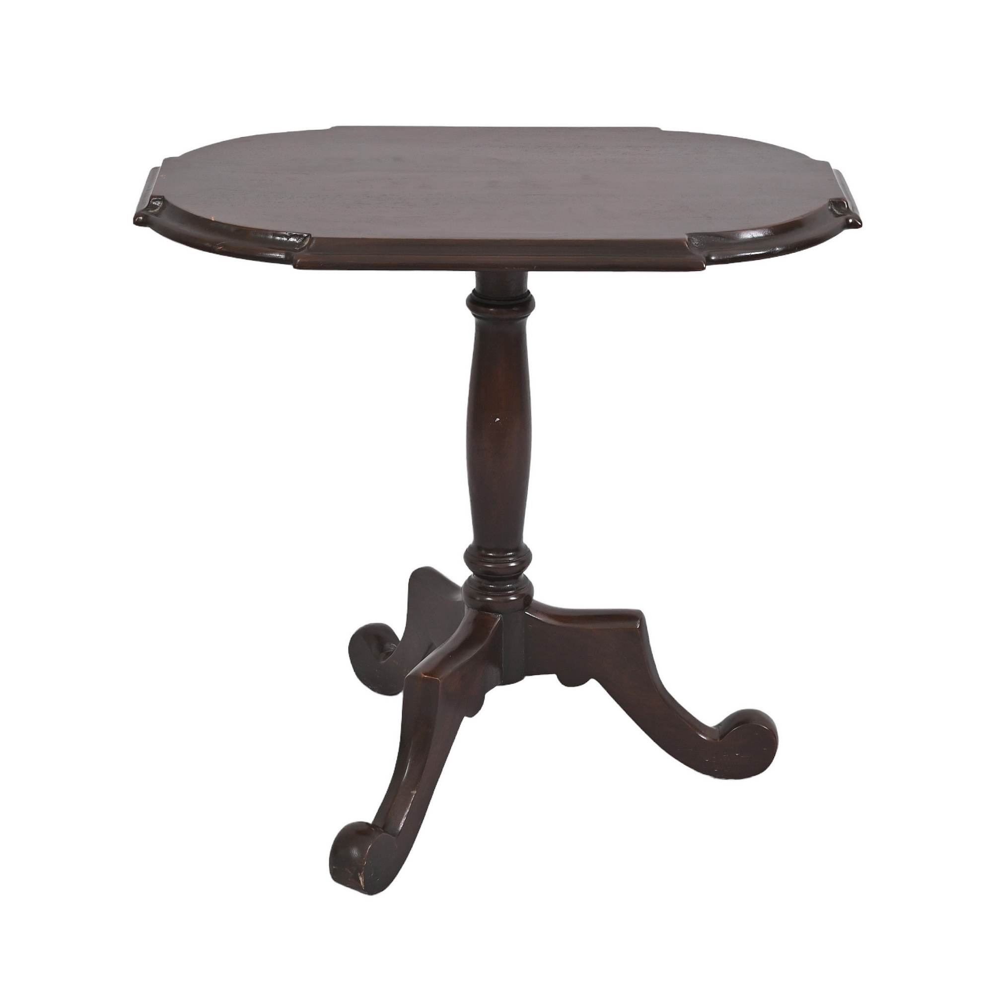 Tripod base pedestal table