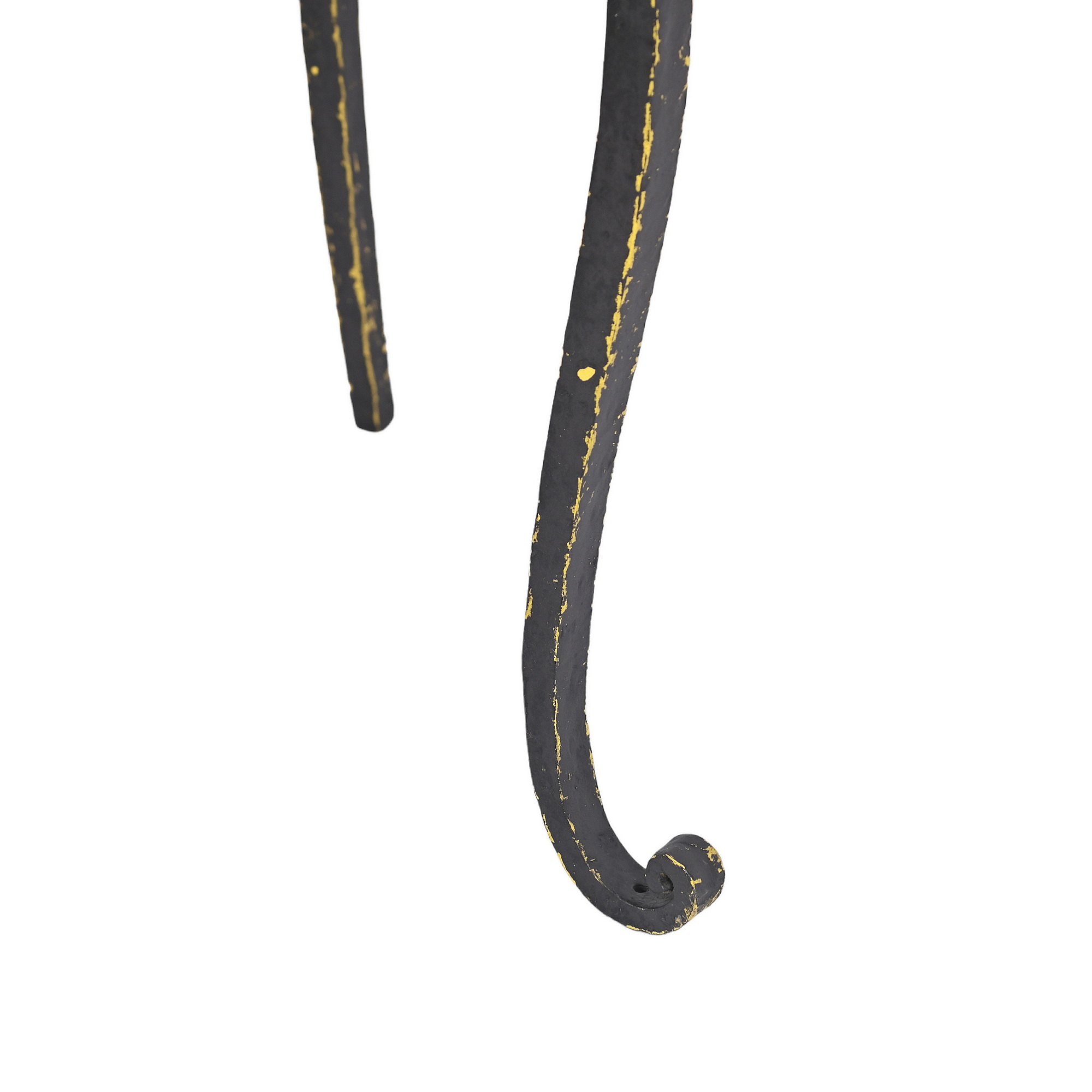 Blue and white iron chair