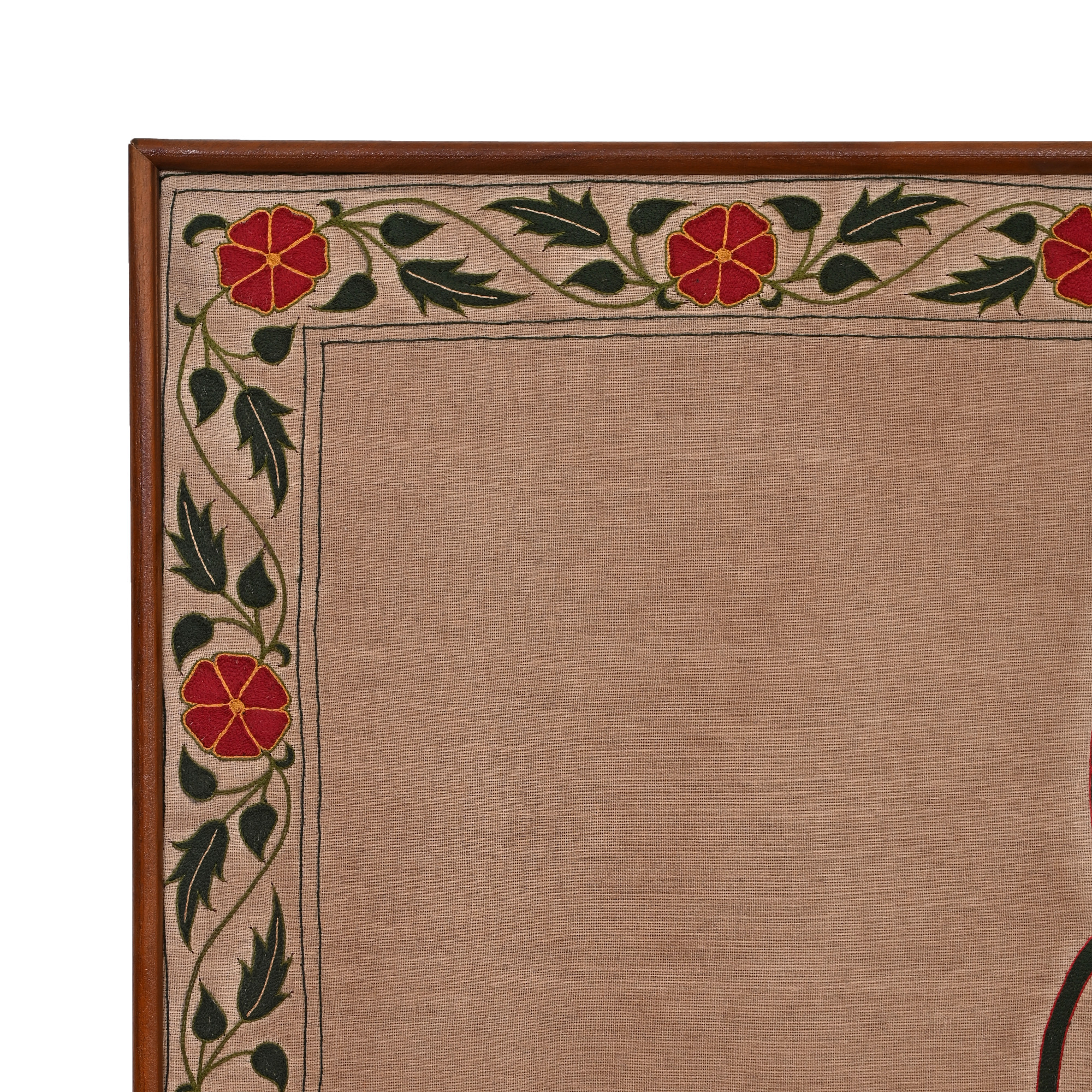 Floral embroidered textile