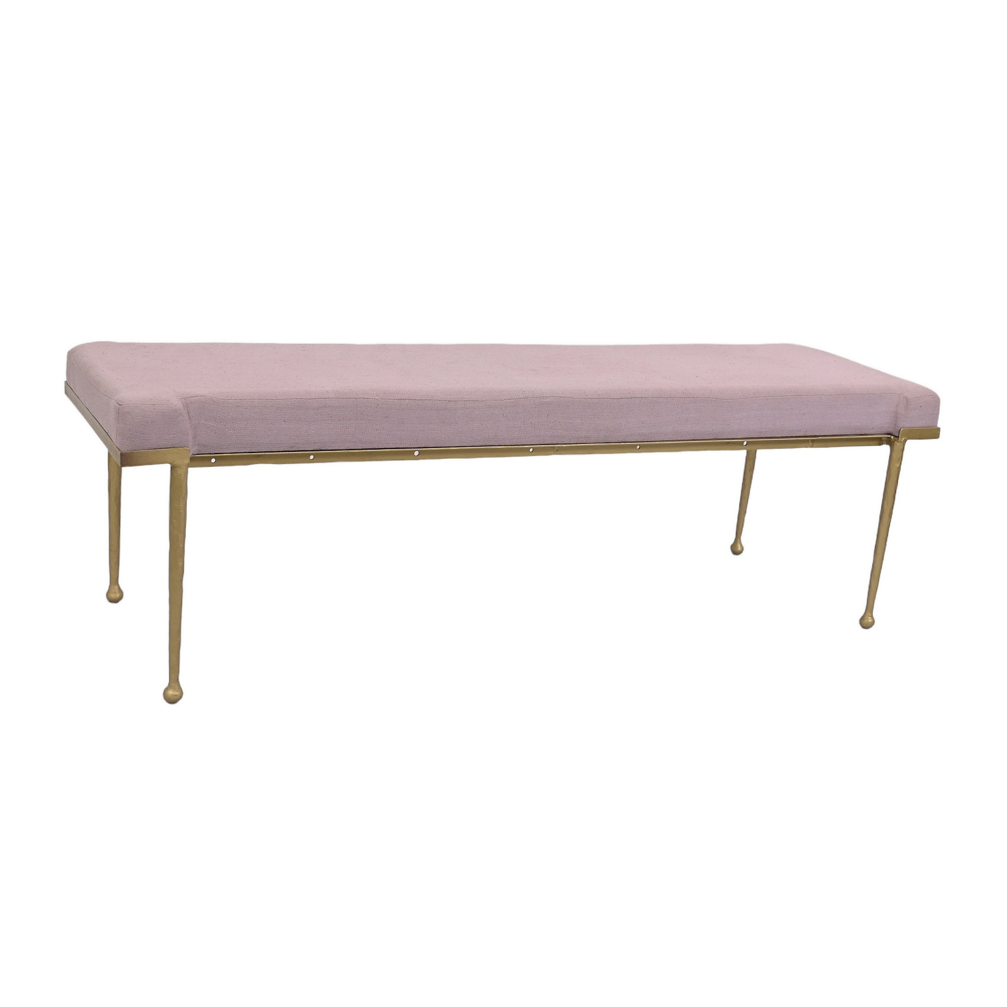 Antique gold Metal Base Bench