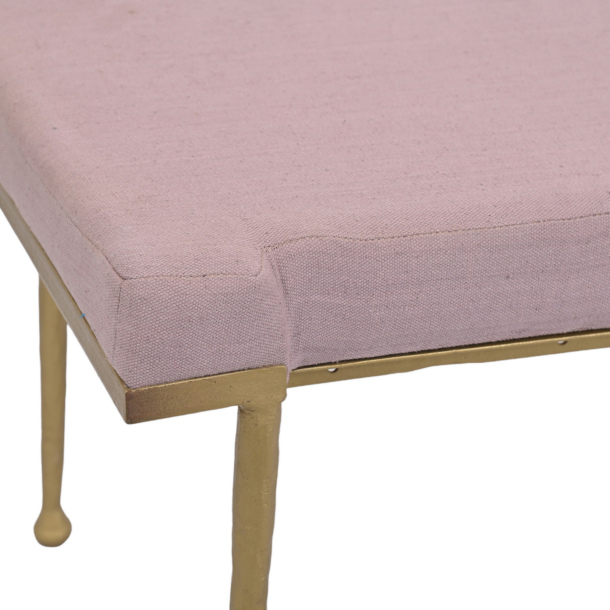 Antique gold Metal Base Bench